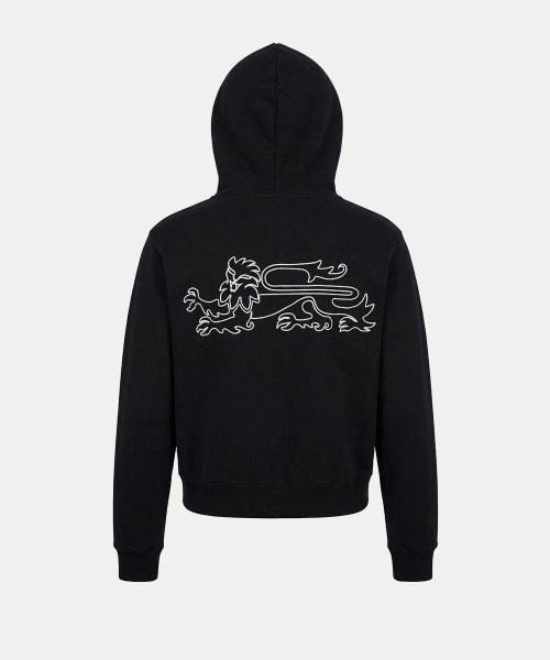 Titan Stroke Zip-Up Hoodie - Black