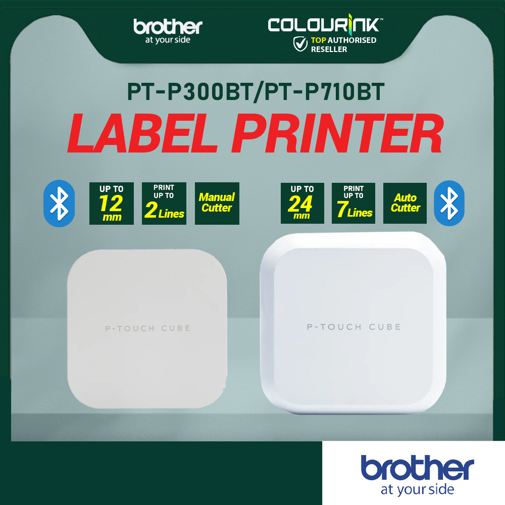 Brother P-Touch PT-P300BT PT-P710BT Label Printer Portable Battery Bluetooth Waterproof Sticker Printing Name Tag H110