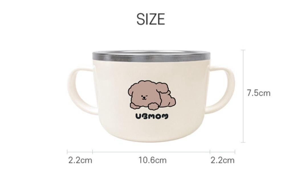 Ubmom萌萌狗不銹鋼麵碗