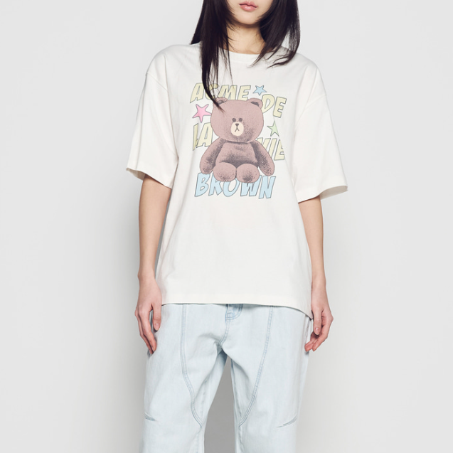 [ADLV x LINE FRIENDS] LINE FRIENDS BROWN STAR SHORT SLEEVE T-SHIRT (3款)