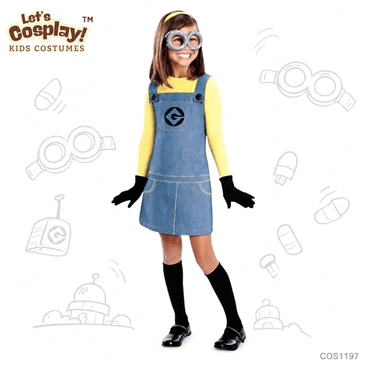 女童 Minions 小小兵主題服裝｜S／M／L｜日本大阪環球影城 USJ 打卡 故事書中角色服裝 萬聖節聖誕節 Costume