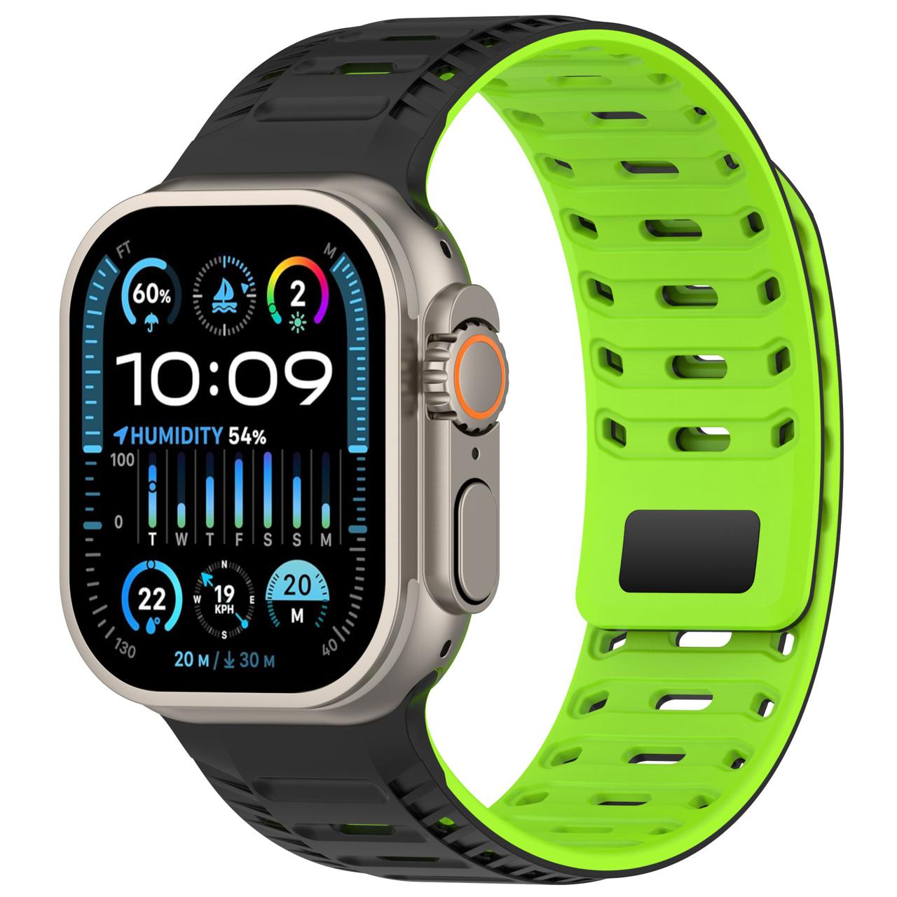 智能手錶帶 穿山盔甲磁吸矽膠