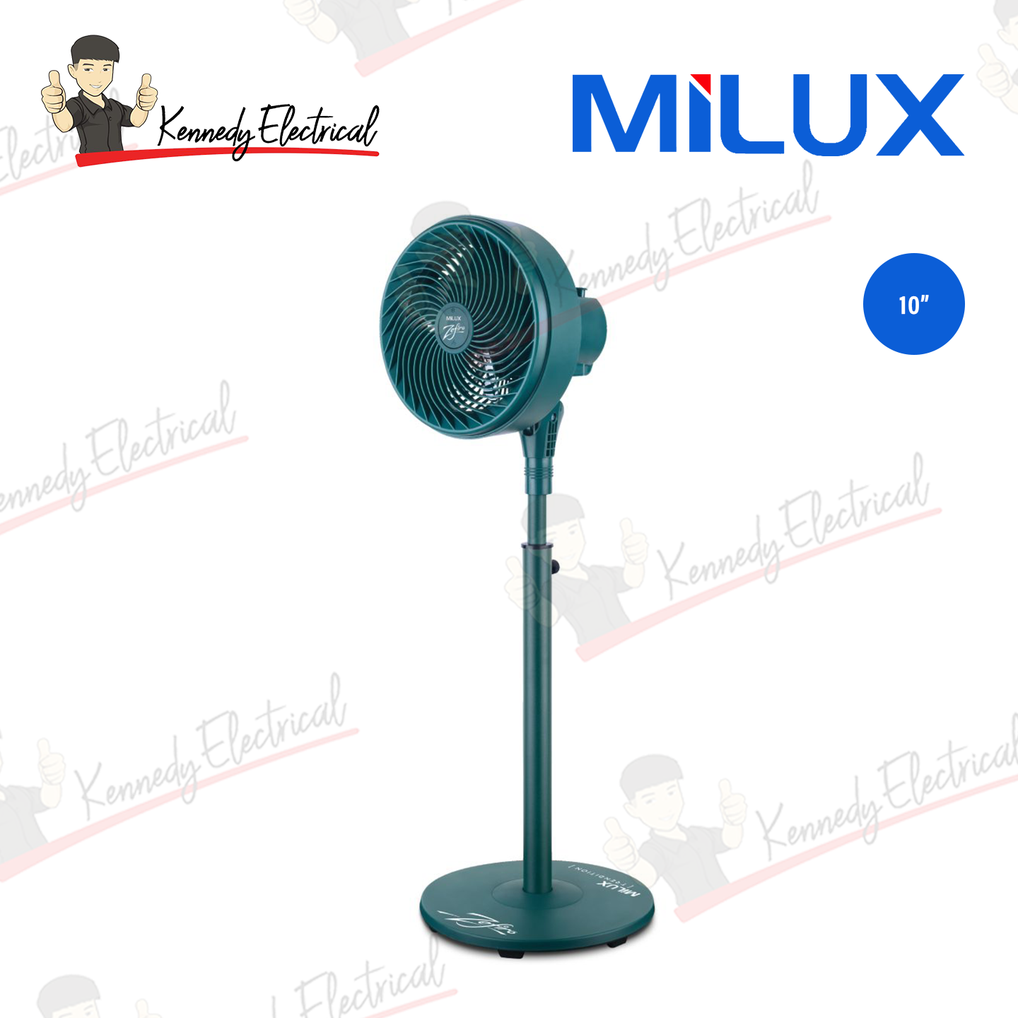 Milux 7" 90W Gale Stand Fan Green (MGF-10)