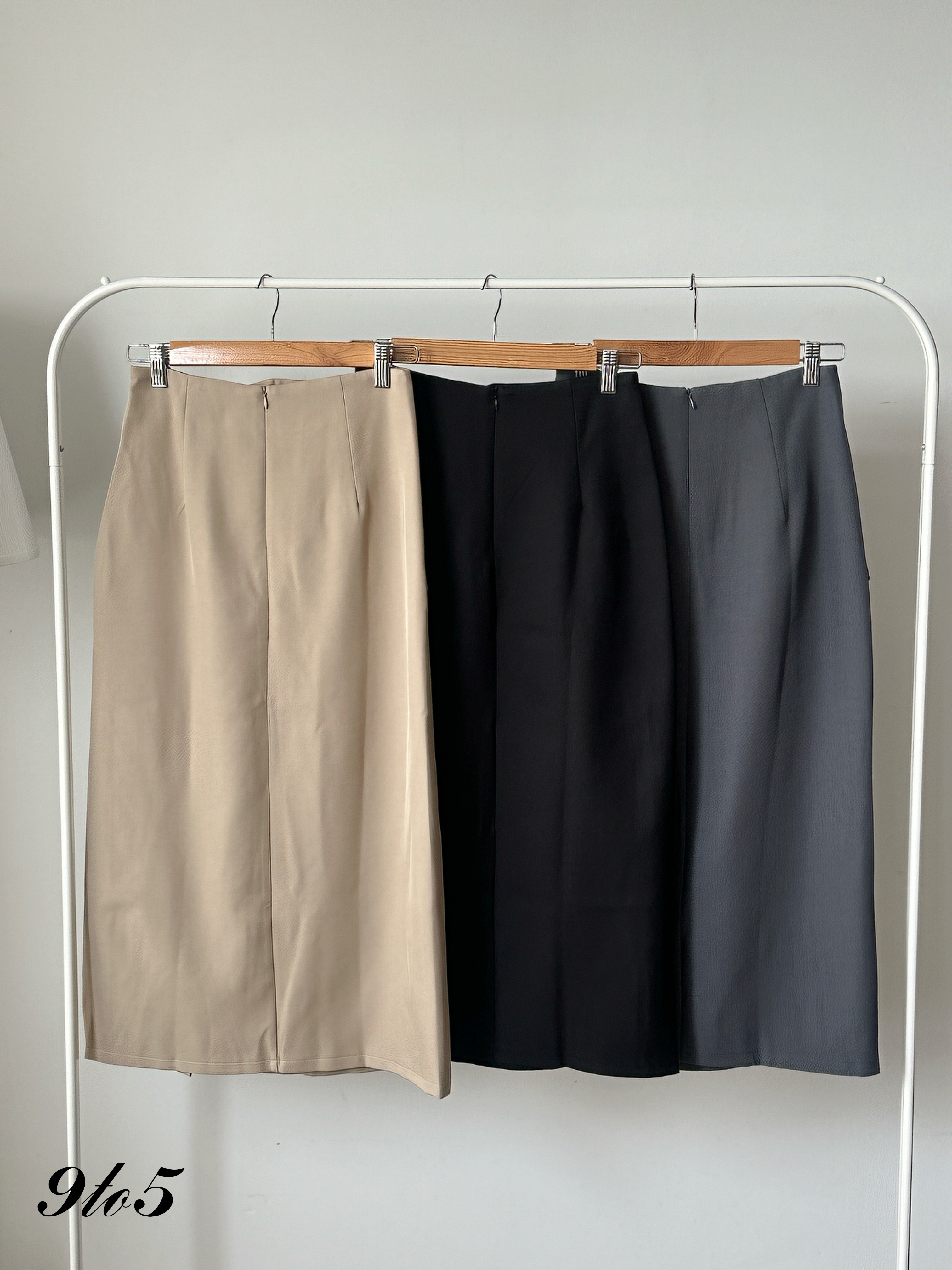 S1905 Long Splited Pencil Skirt - 3 Colors 