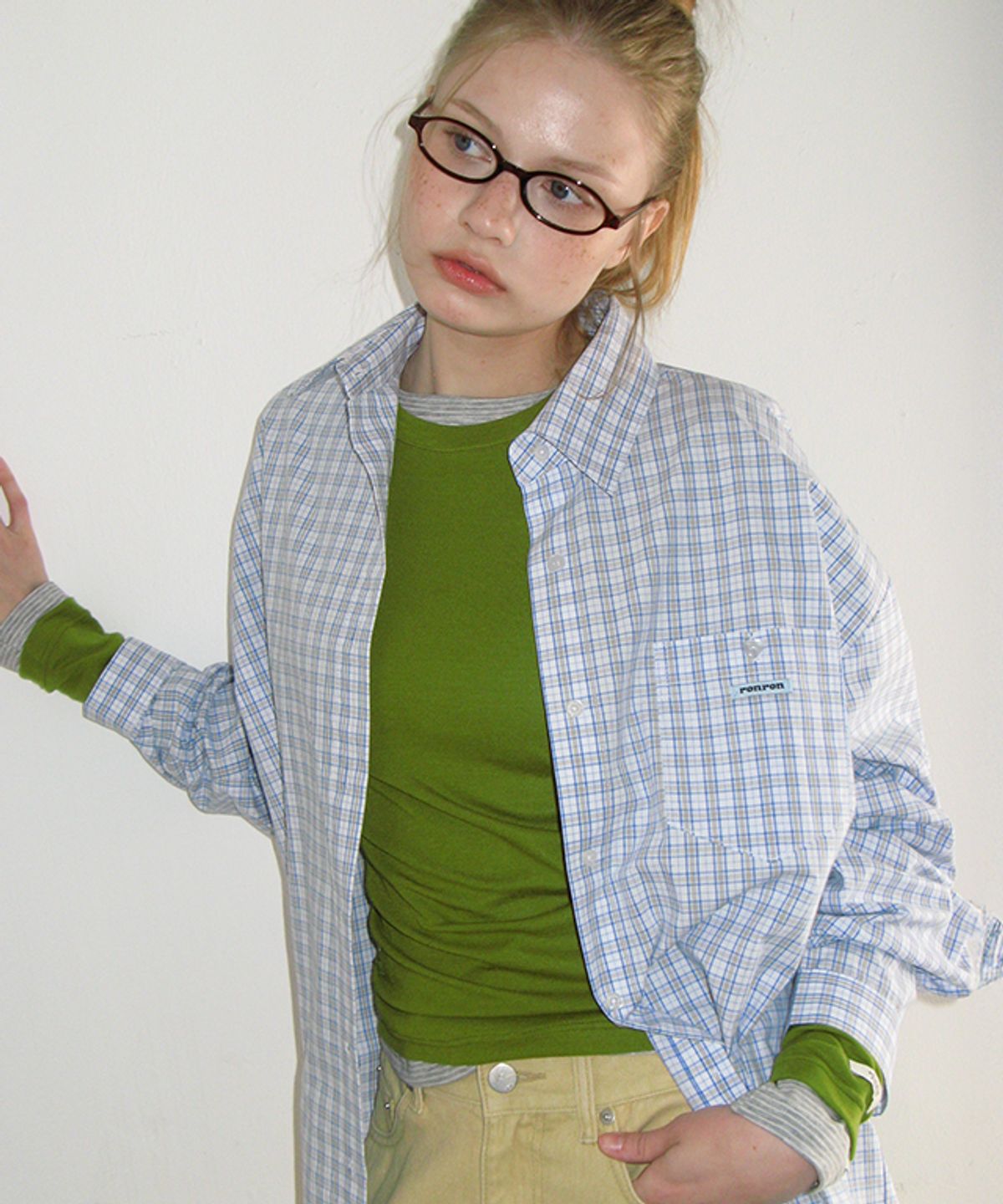 🇰🇷訂購｜ronron 26｜BUTTON POCKET OVERSIZED SHIRT 5色 