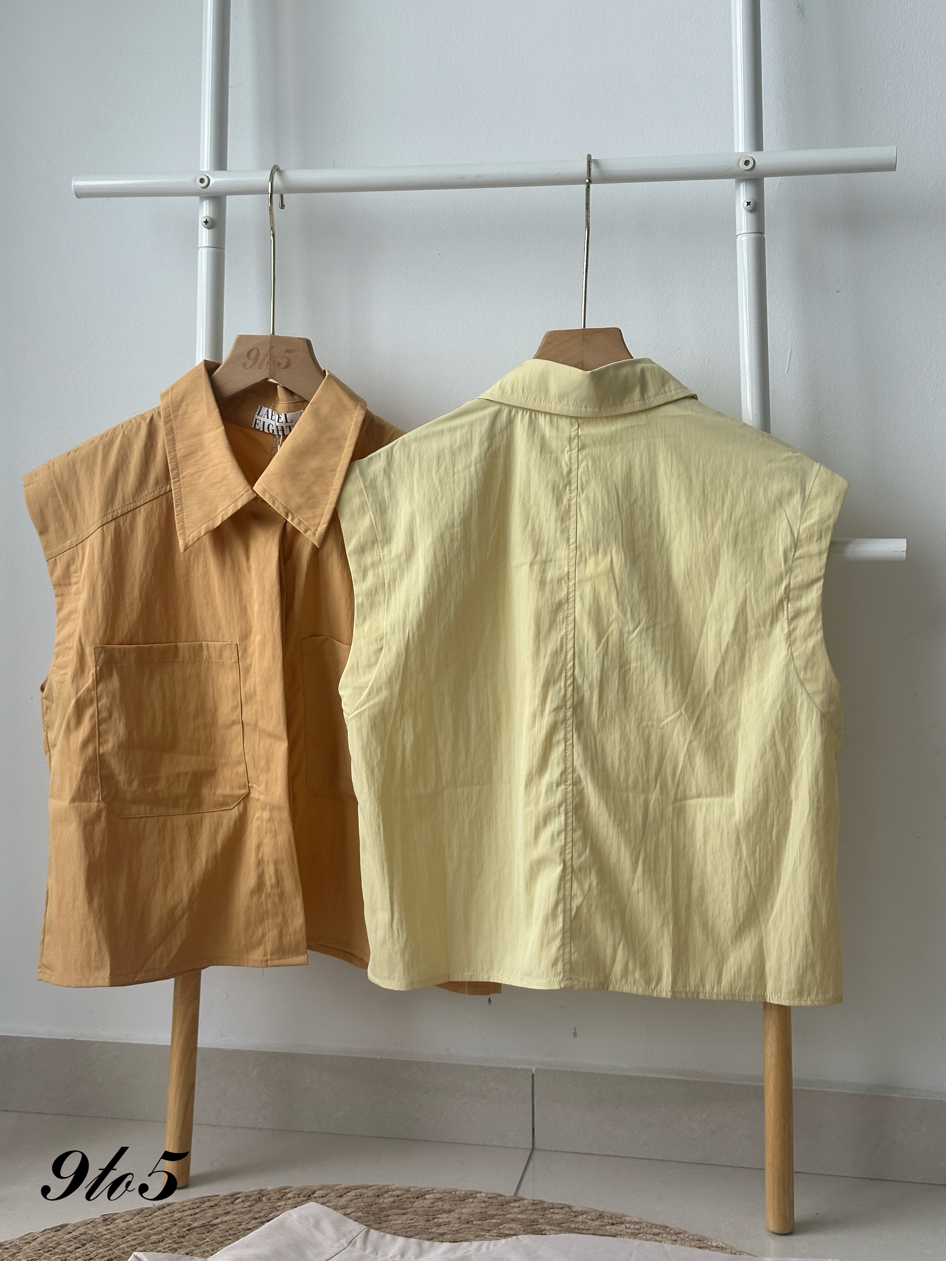 T4186 Sleeveless Crop Shirt - 4 Colors 