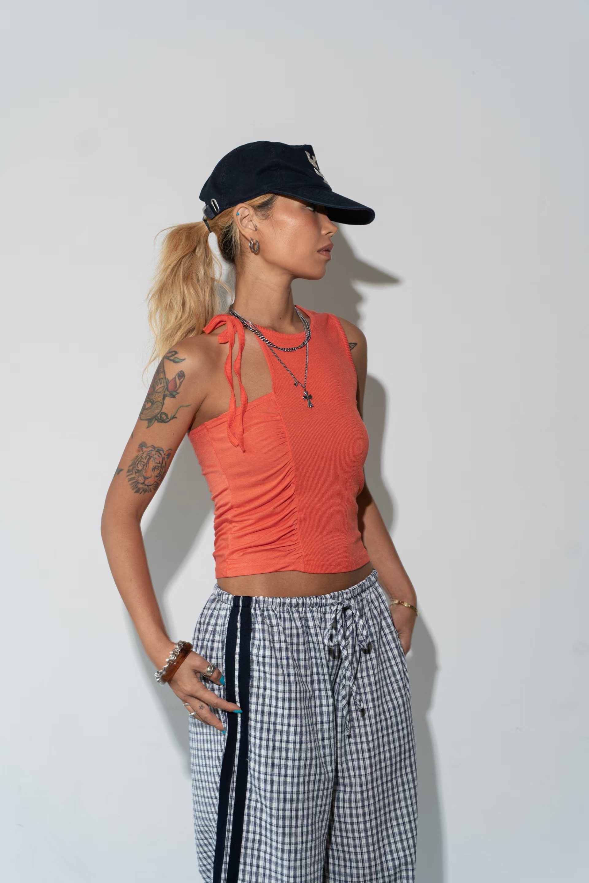 東大門女裝 | Speed rope tank top(Orange)