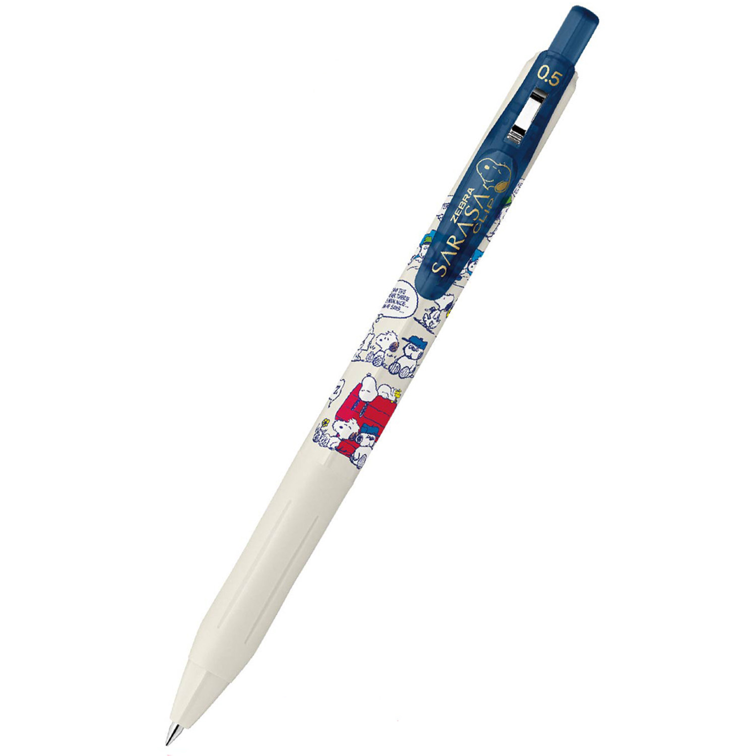 現貨｜限定 Snoopy 日本製 Zebra SARASA CLIP 0.5mm 深藍色 啫喱筆 (JJ29-SN26-FB)
