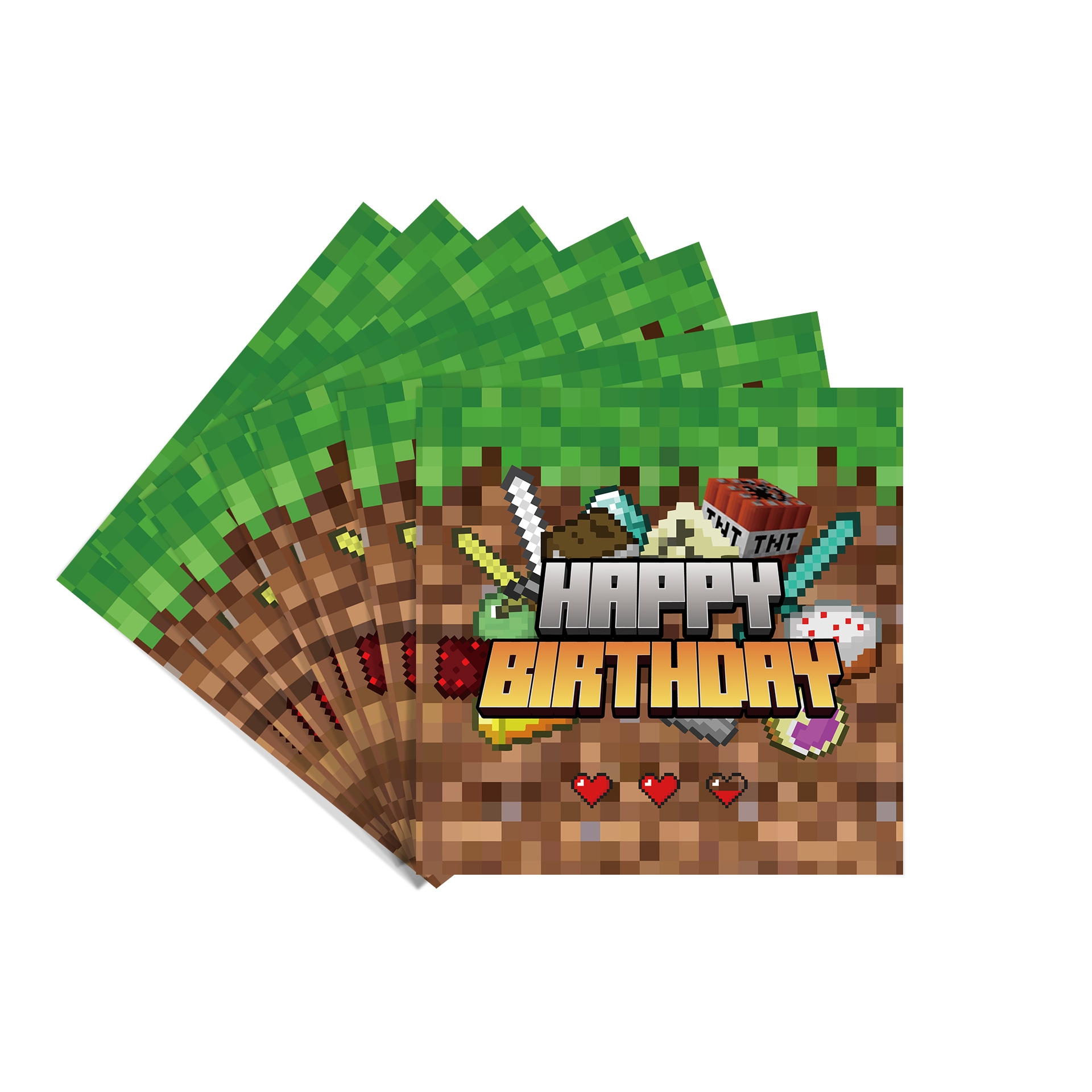 Minecraft 我的世界 生日派對用品套裝 9件套（10人份）
