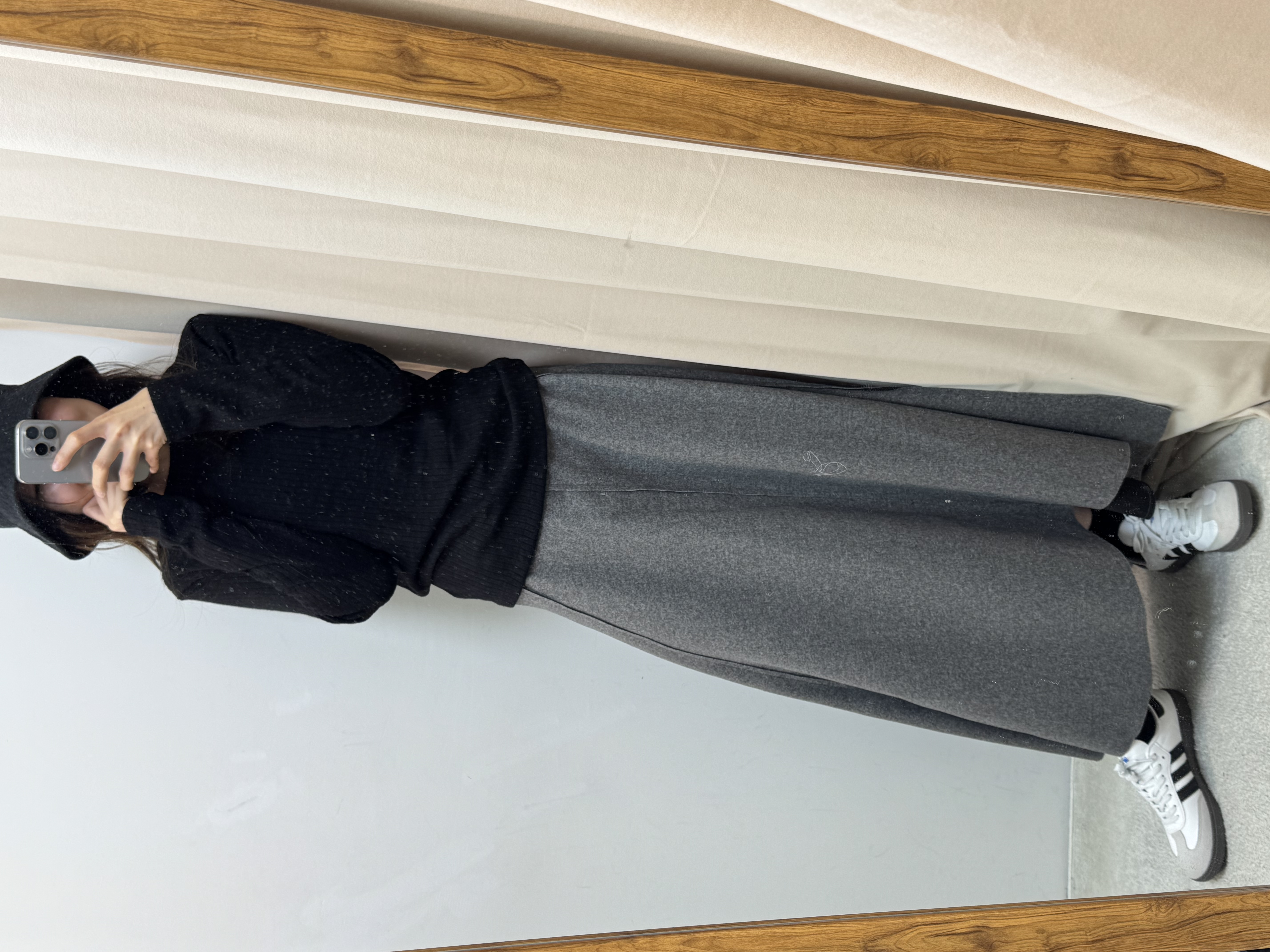 A形兩側開叉造型半身裙（3色）