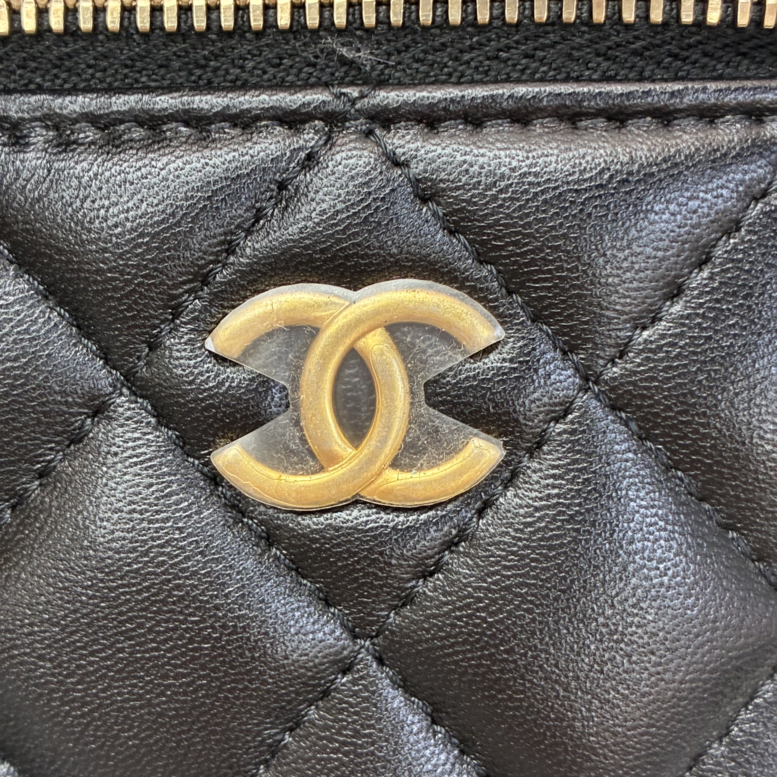 Chanel Vanity Case 黑色羊皮小廢包