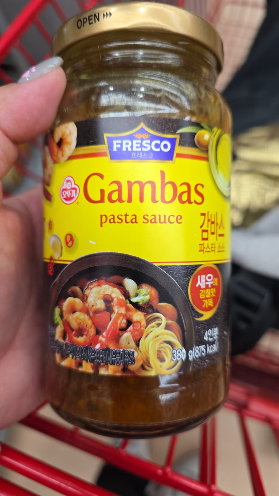 gambas pasta sauce