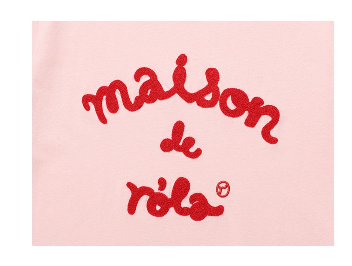 🎀Rolarola 🎀 MAISON DE ROLA EMBROIDERY T-SHIRT 張元英同款 原價43000won 獨家折扣優惠 size: xs/s/m White/black / grey /pink 28/3截單