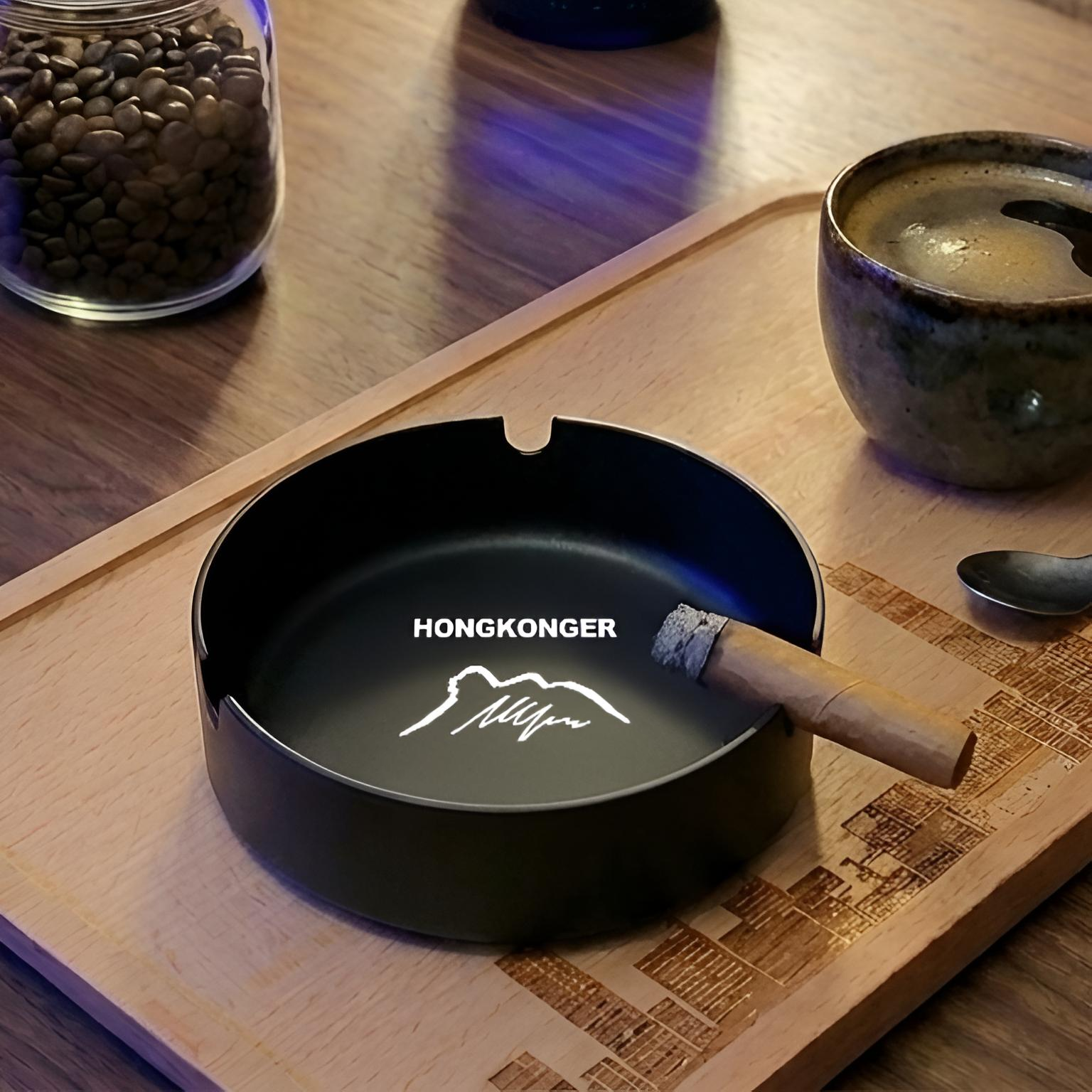 HONGKONGER 獅子山黑魂煙灰盅 (Matte Black Ashtray)