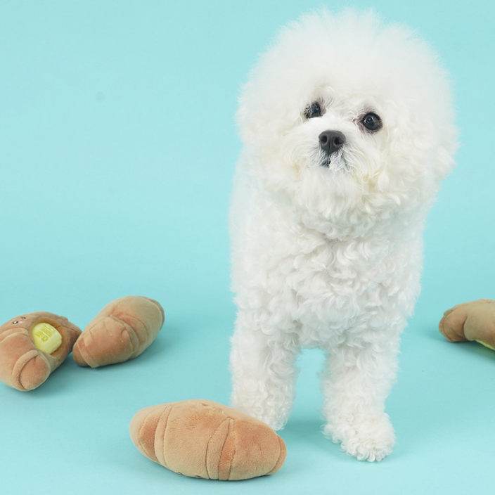 *SuperPet 🇰🇷 狗狗牛油牛角包益智嗅聞玩具