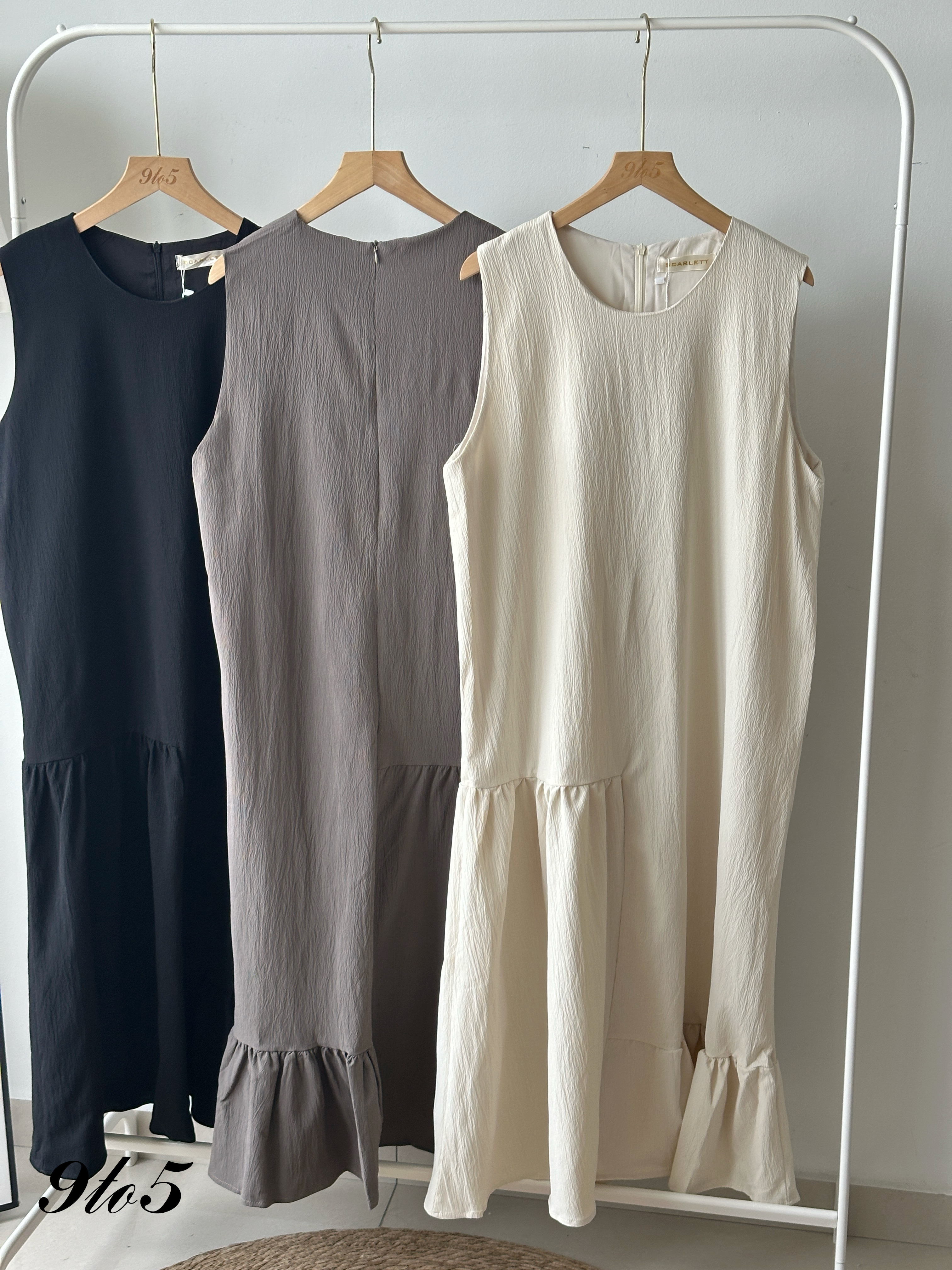 D2352 Sleeveless Layered Dress - 3 Colors 