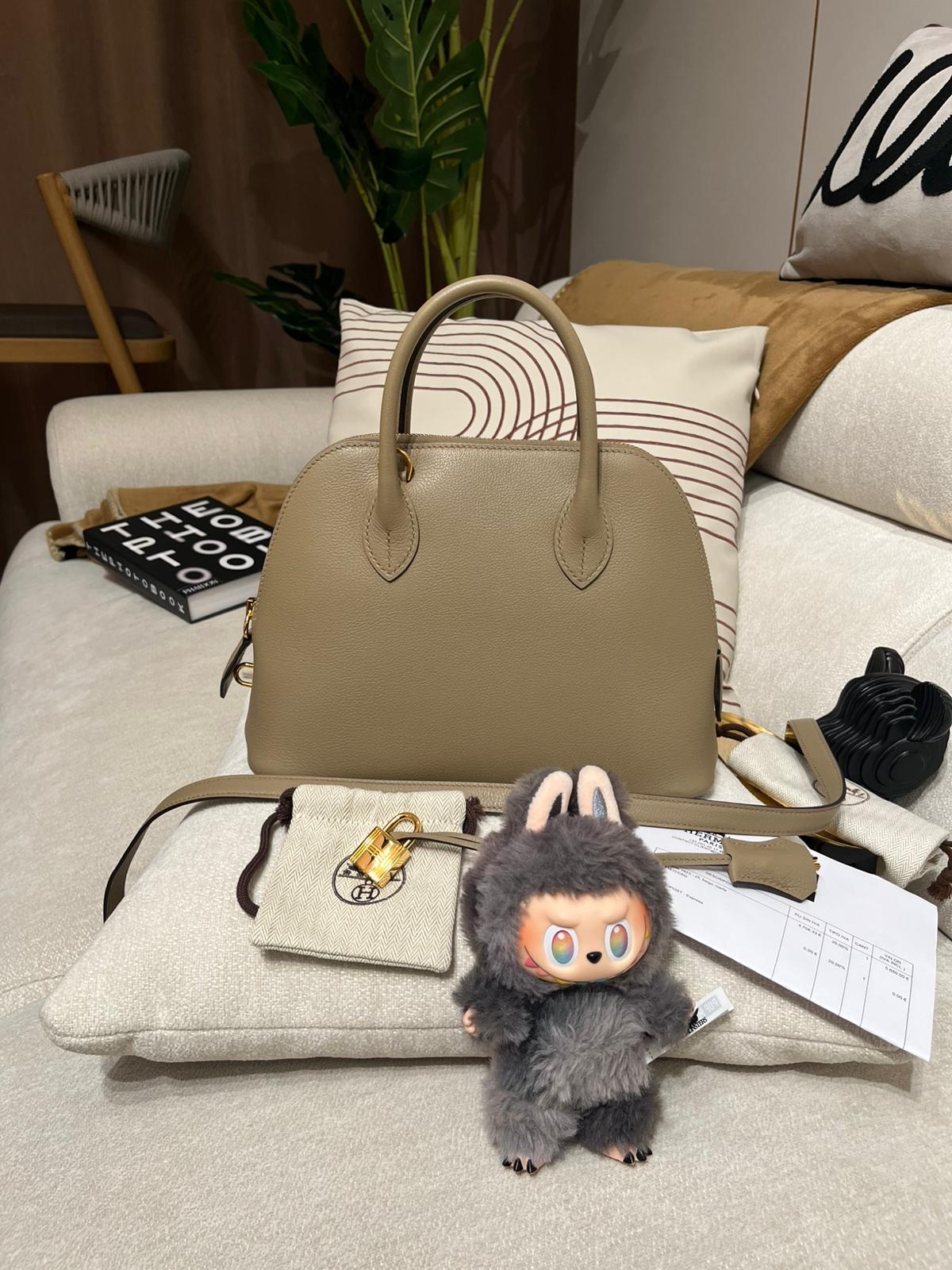 Hermes Bolide 25 STAMP W,marfa 馬爾法米金扣 100%Authentic, 98%new ✅收據✅Key lock✅dust bag ✅box