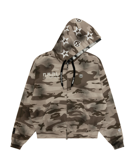 AAPE X NOMANUAL Moonface Hooded Zip-up Sweater (M9894XAR)