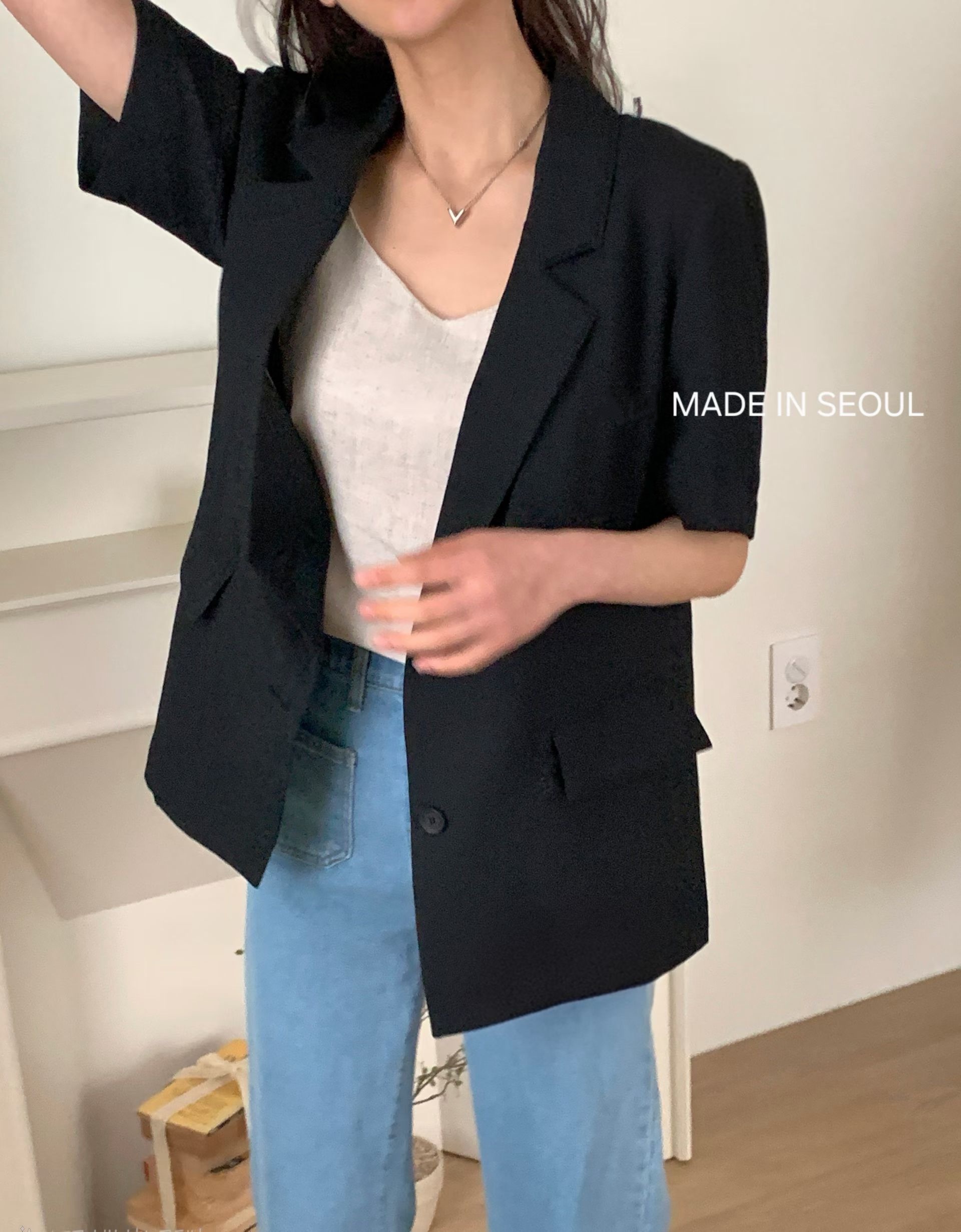 G6255 韓國🇰🇷短袖西裝外套