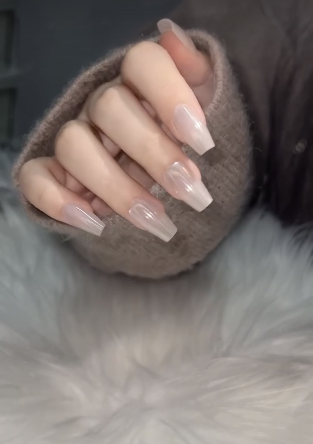 粉月光猫眼 短梯