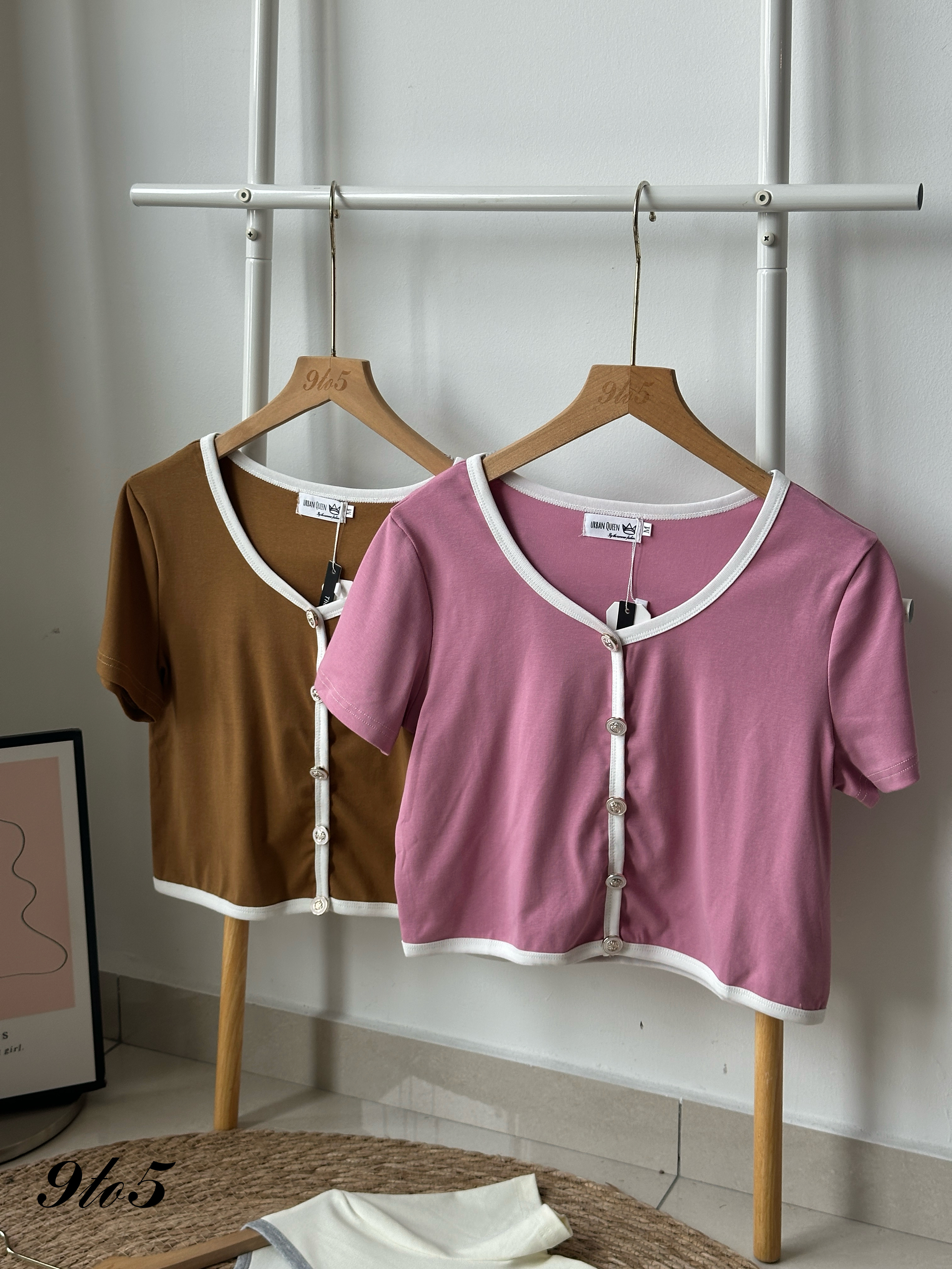 T4058 Round Neck Crop Top - 4 Colors 