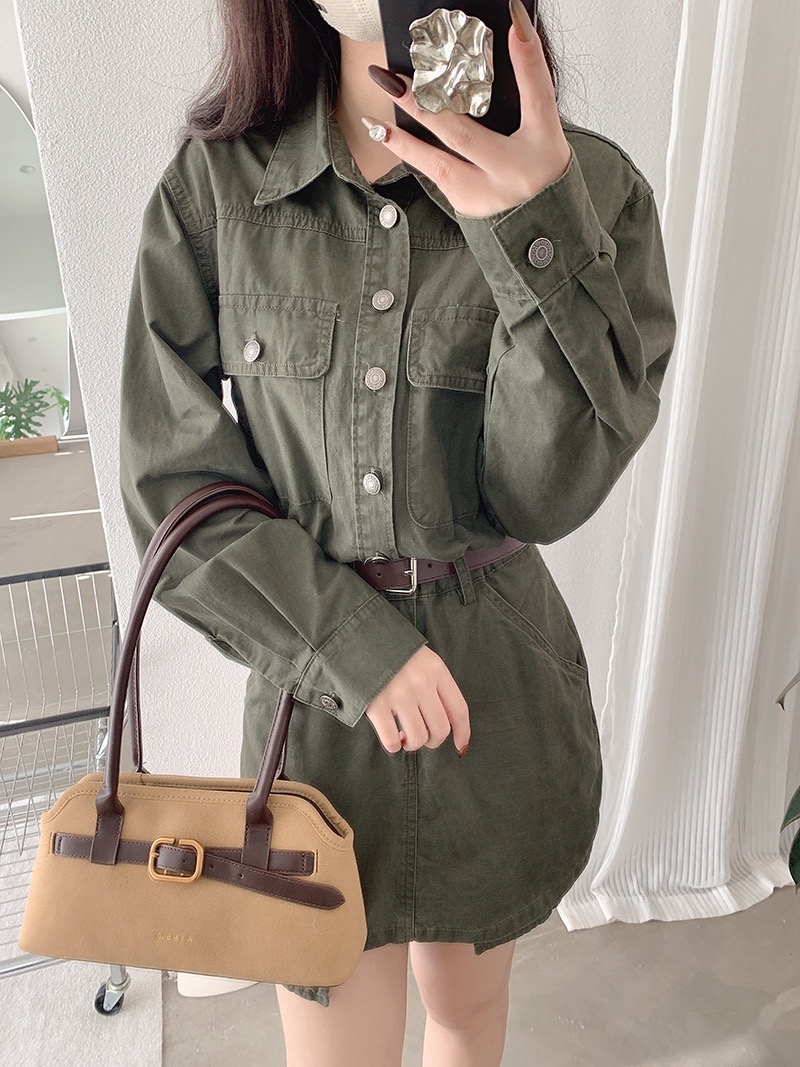 个性十足！口袋工装风连衣裙