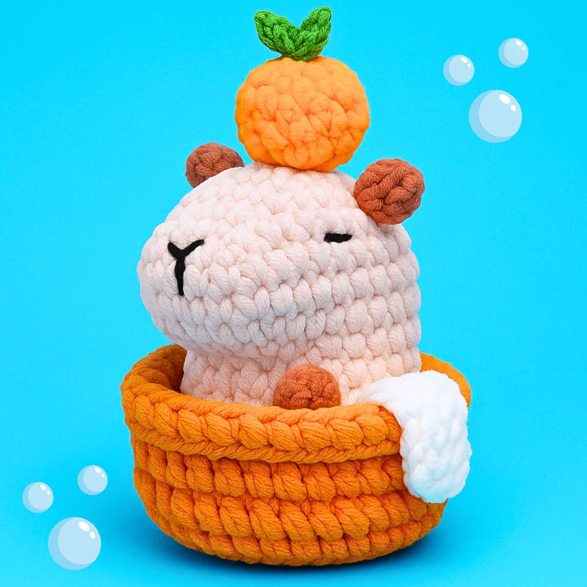 📦訂購 美國代購 Mini Crafts Juju The Capy In a Bath Crochet Kit DIY 水豚鉤針編織裝飾套裝 