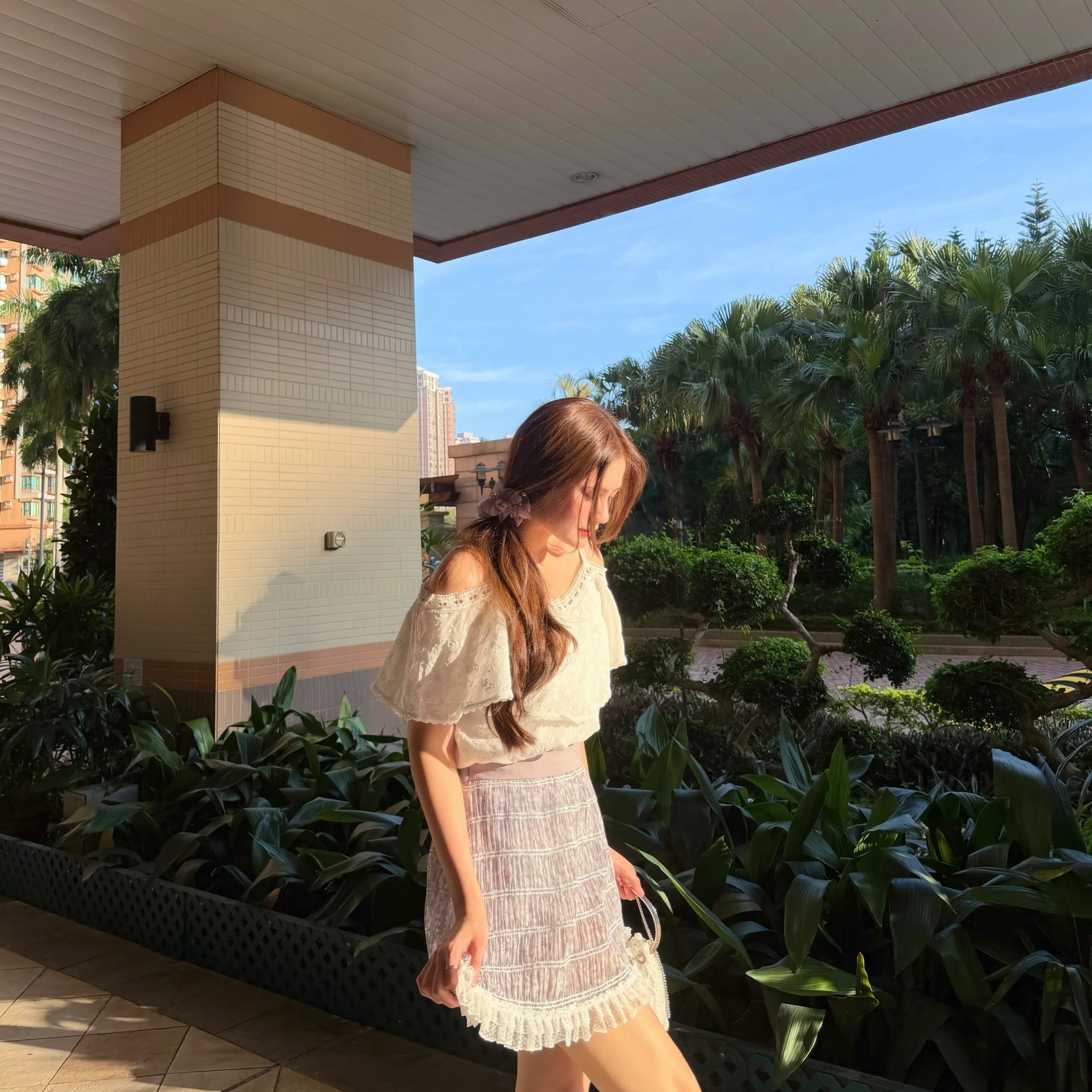 #HANNA-made# Violette Flora Lace Skirt