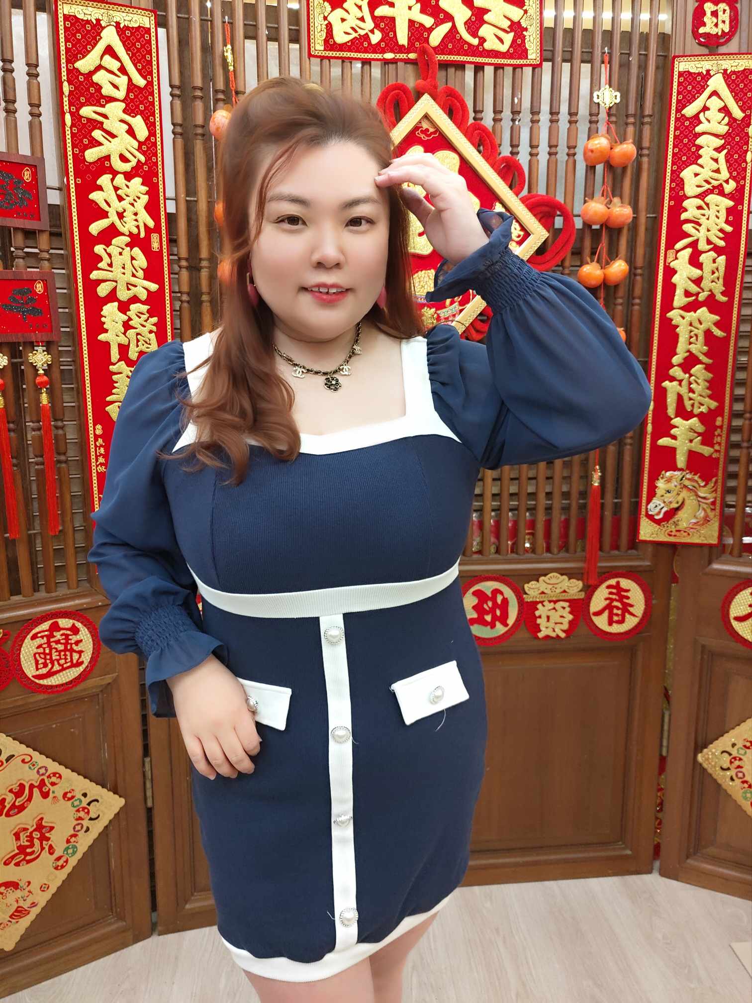 NFE10 TW#3396-1 法式复古赫本风连衣裙