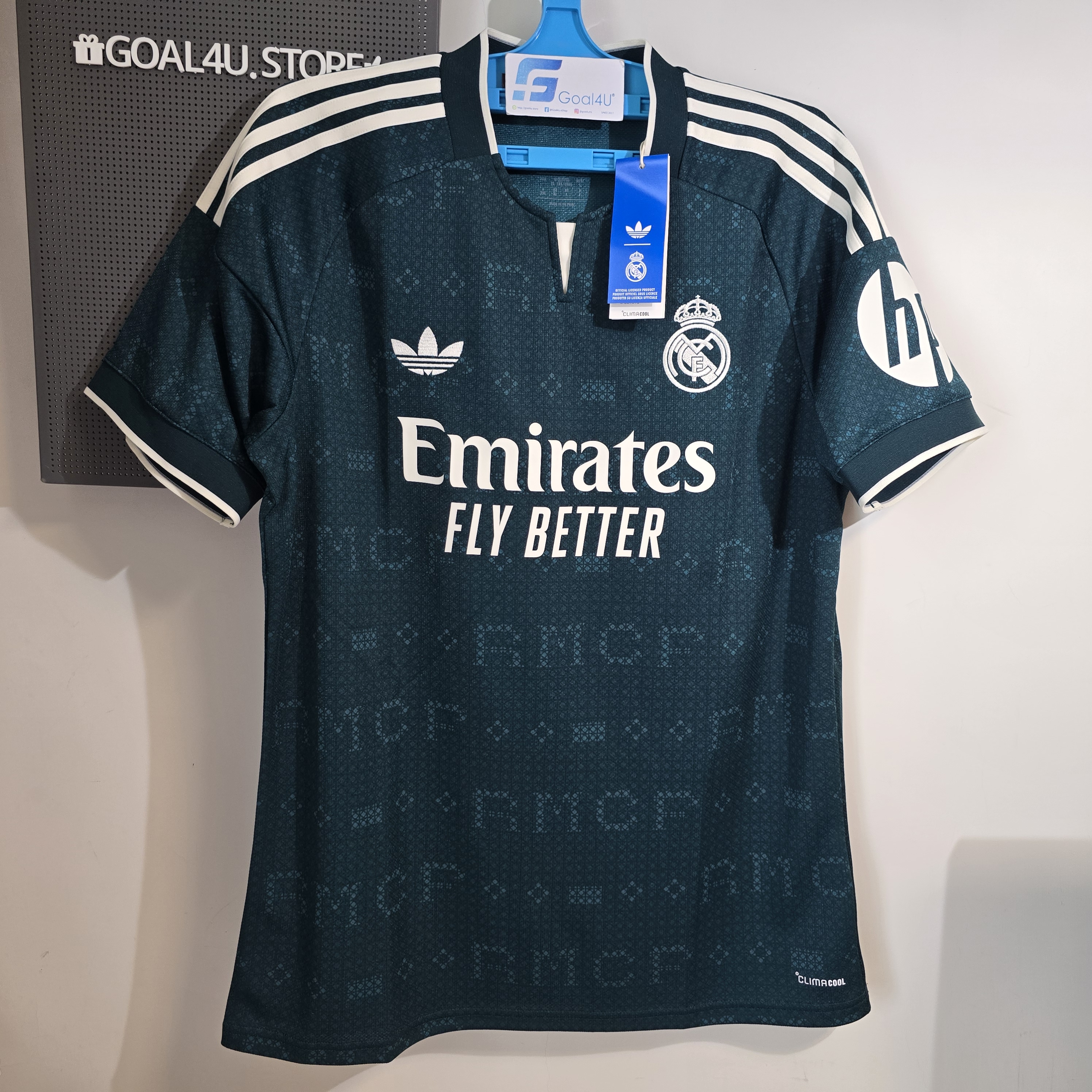💚典雅的暗綠色調 Adidas Real Madrid 皇家馬德里 2026-27 作客球迷版球衣 (可加印字章) JZ7205