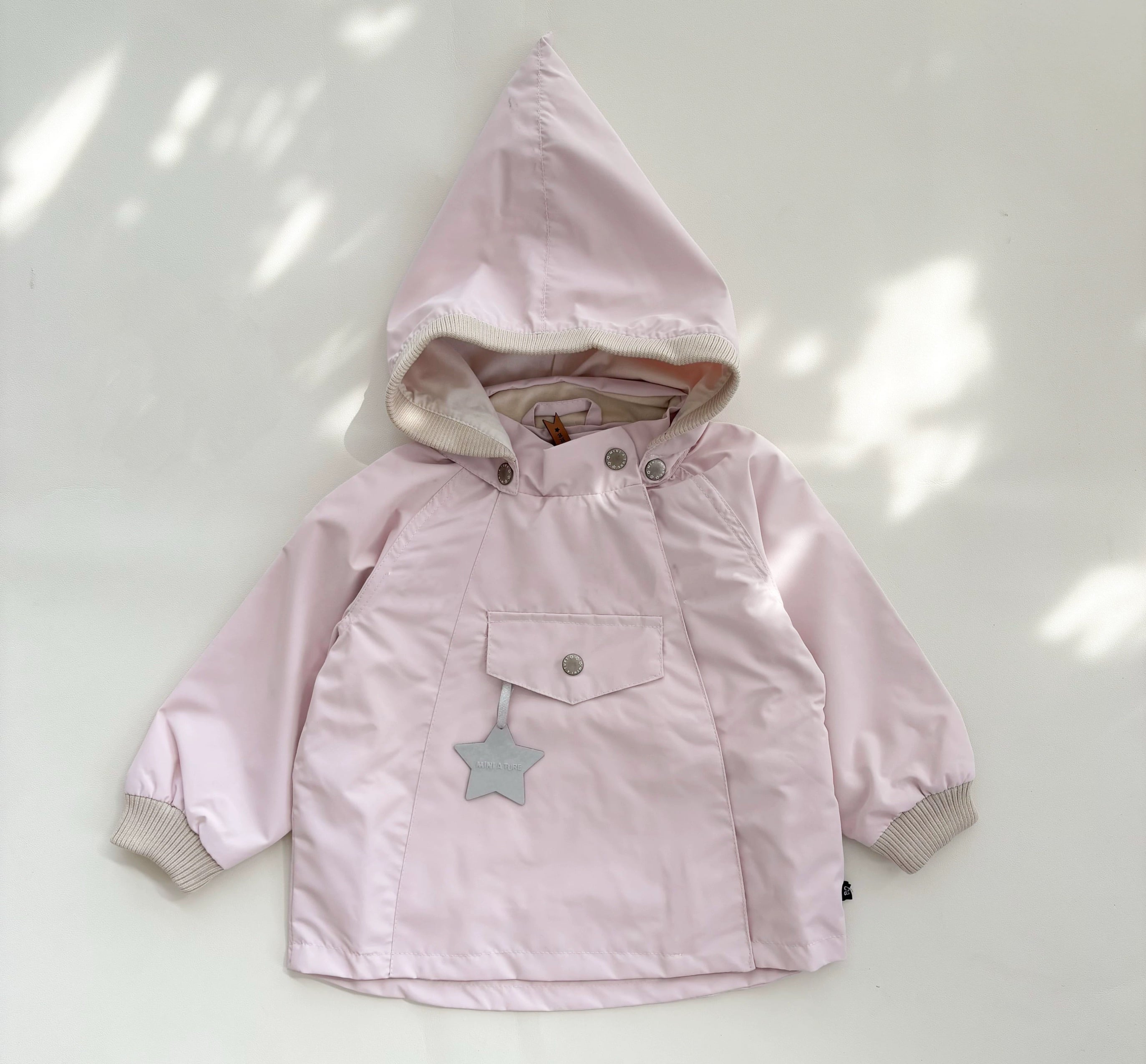 B0007 星星馬卡龍色風褸