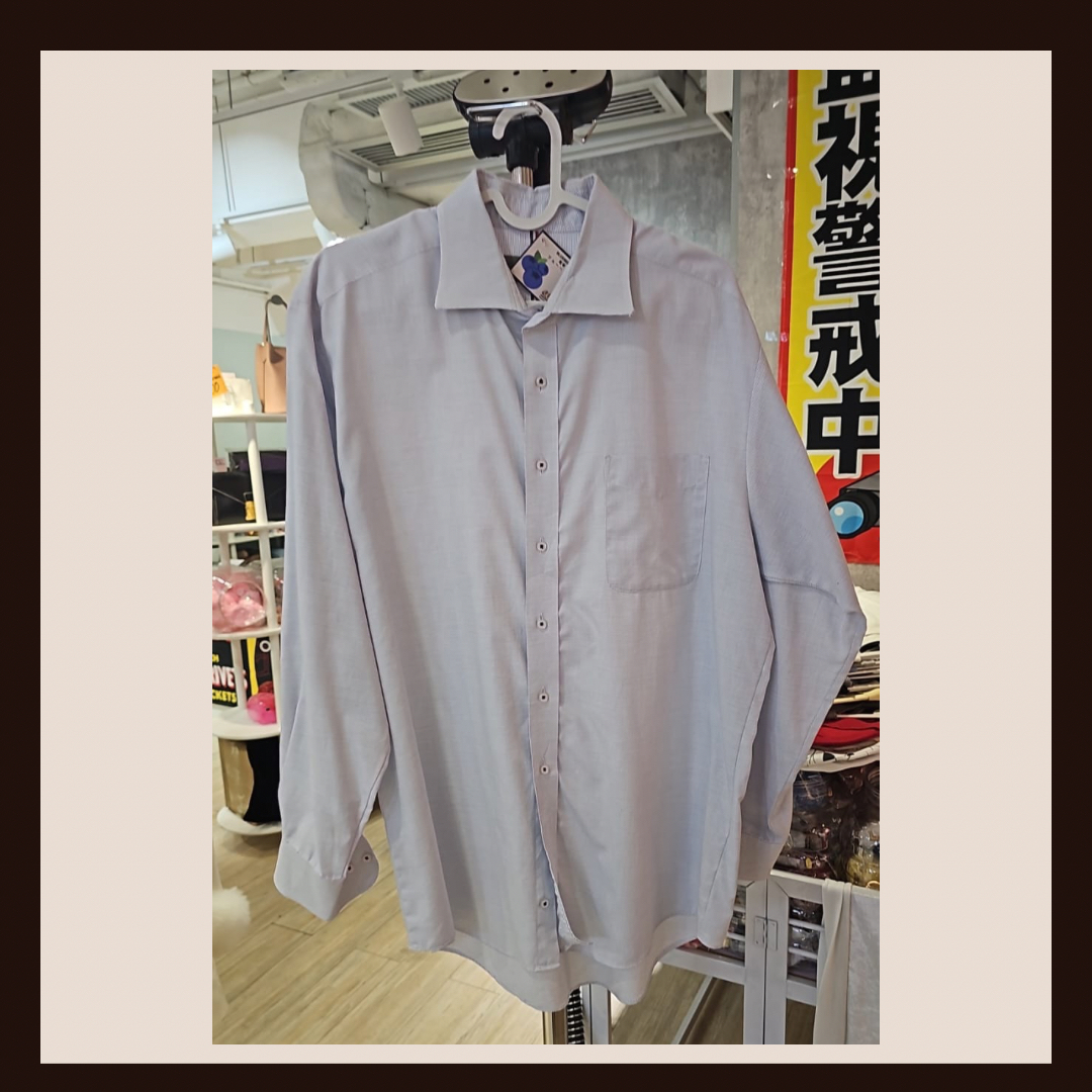 💎 商務經典 St Michael 經典淺灰長袖襯衫