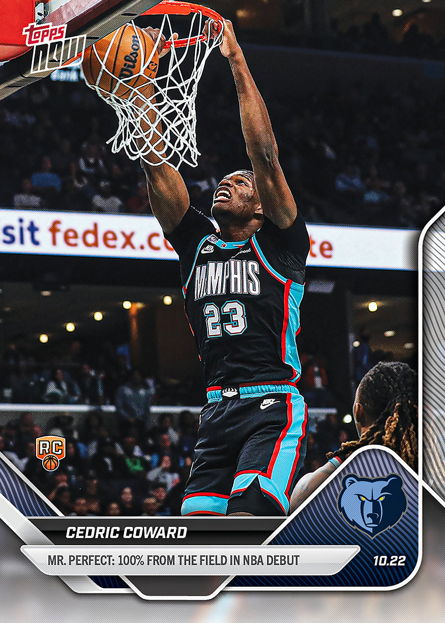 Cedric Coward RC - 2025-26 NBA Topps NOW® #17 Memphis Grizzlies 新人卡｜PR 599