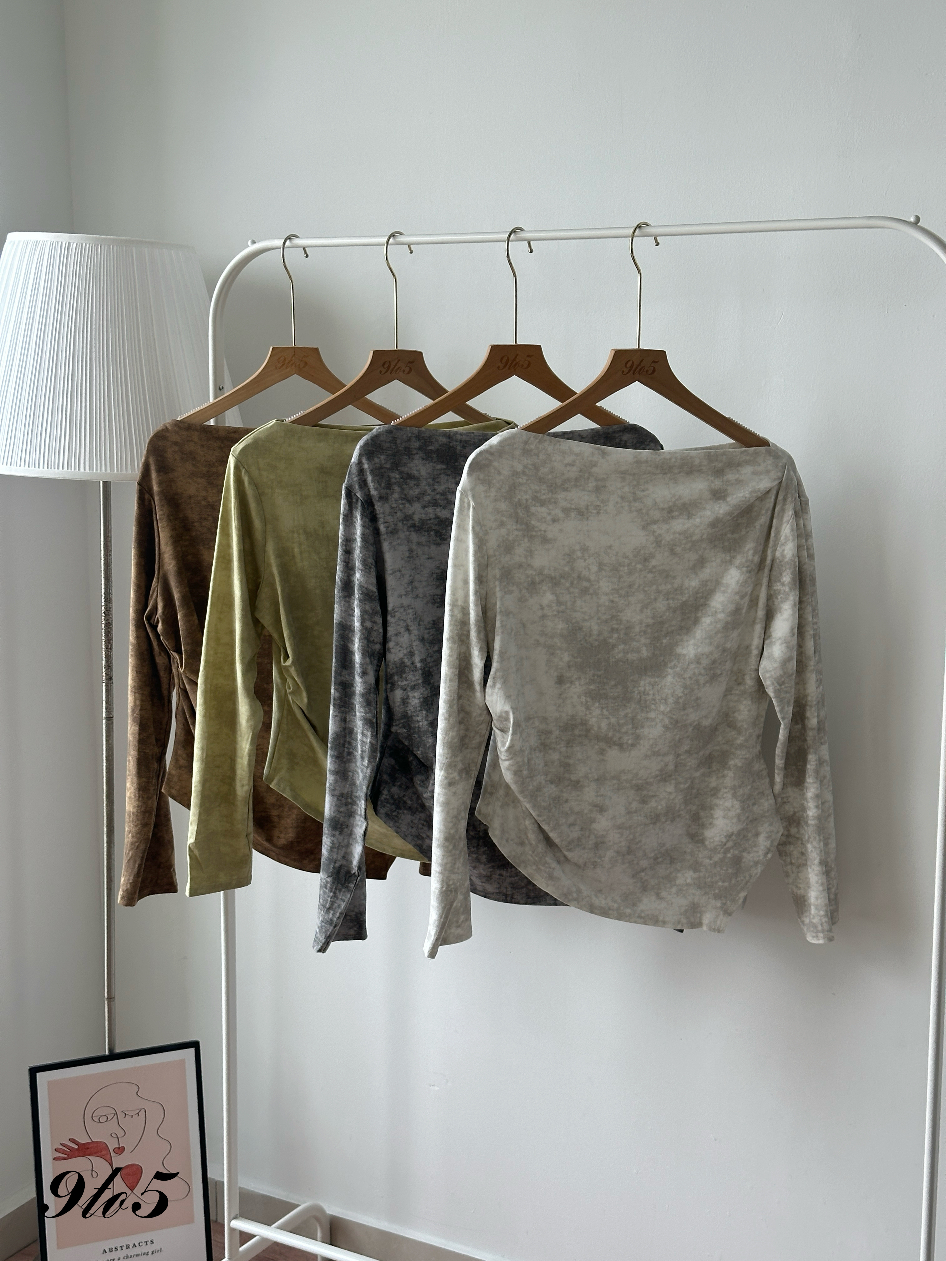 T4415 Long Sleeve Boat Neck Top - 4 Colors 