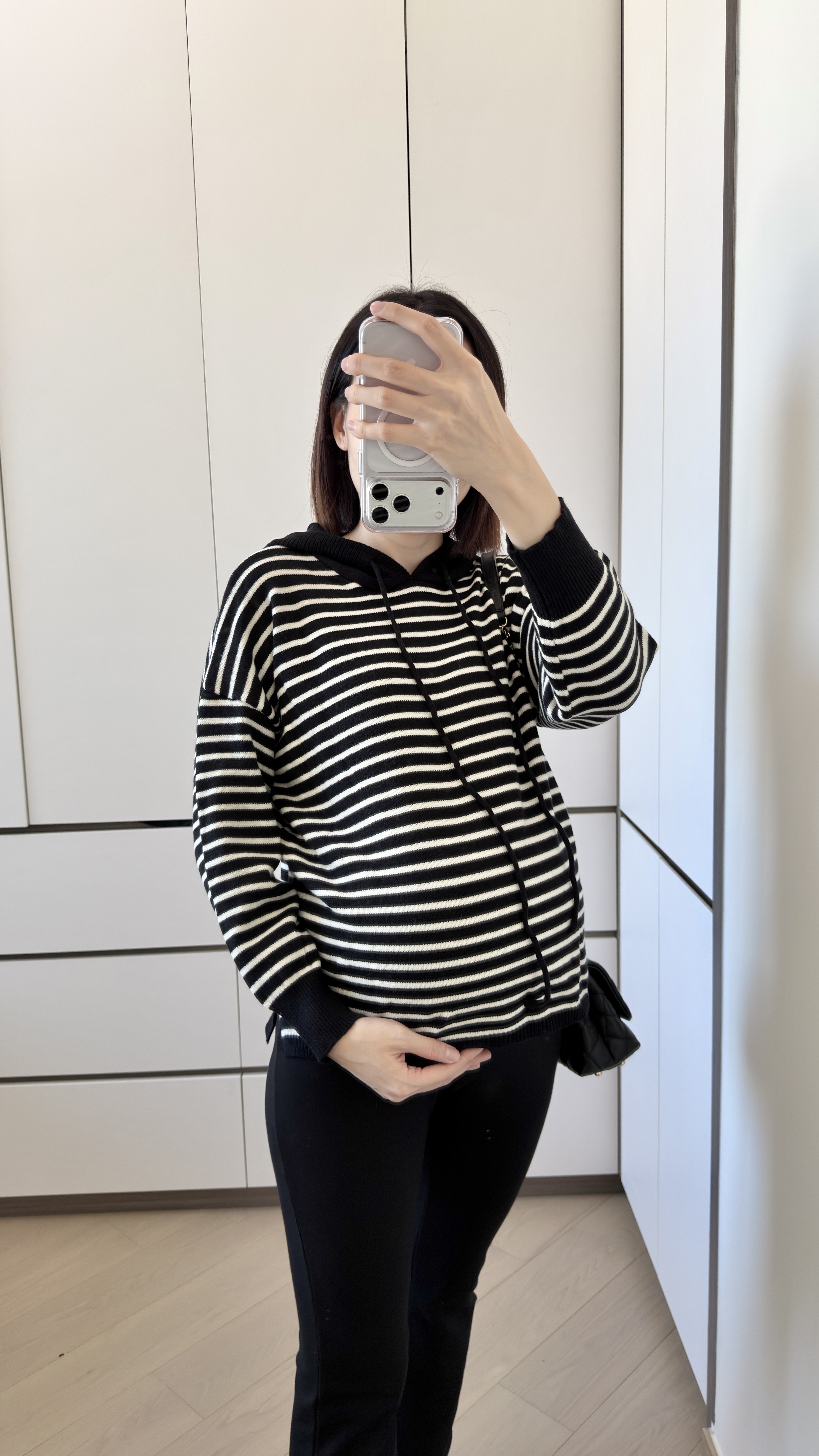 The Everyday Striped Knit Hoodie