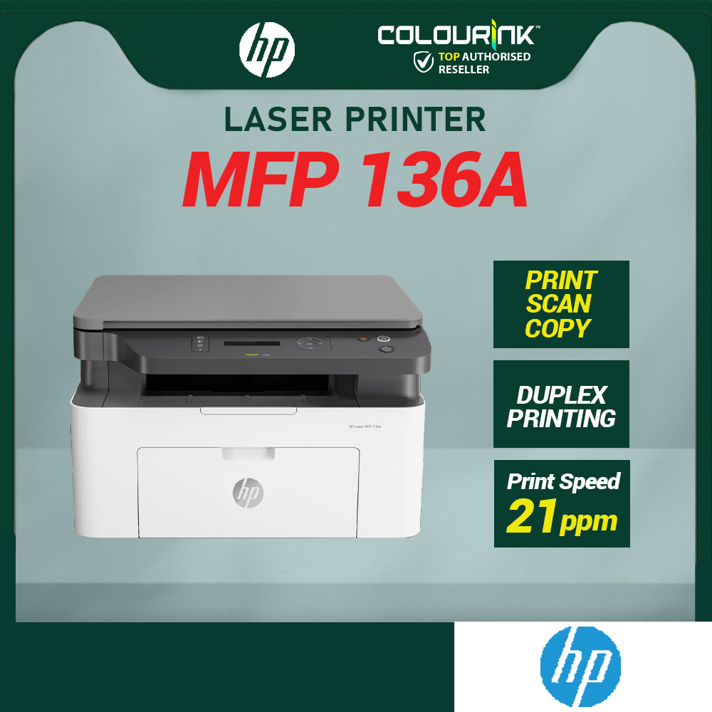 HP Laser MFP 136a (MEP136A) Monochrome Laser Printer | Print Scan Copy | 20 PPM | USB | A4 All-in-One Printer