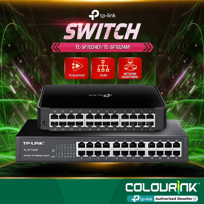 TP-Link 24 Port Unmanaged Switch TL-SF1024 TL-SF1024D Steel Case Rackmount Switch TL-SF1024M Plastic Switch for Server