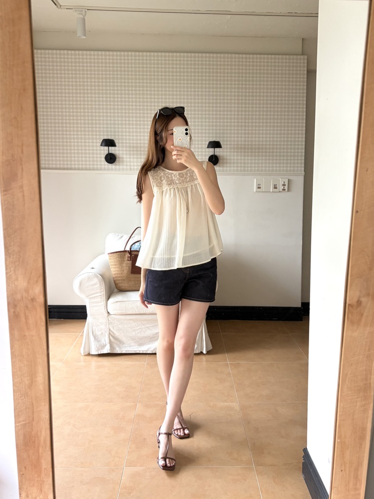 Crochet Lace Layered Blouse