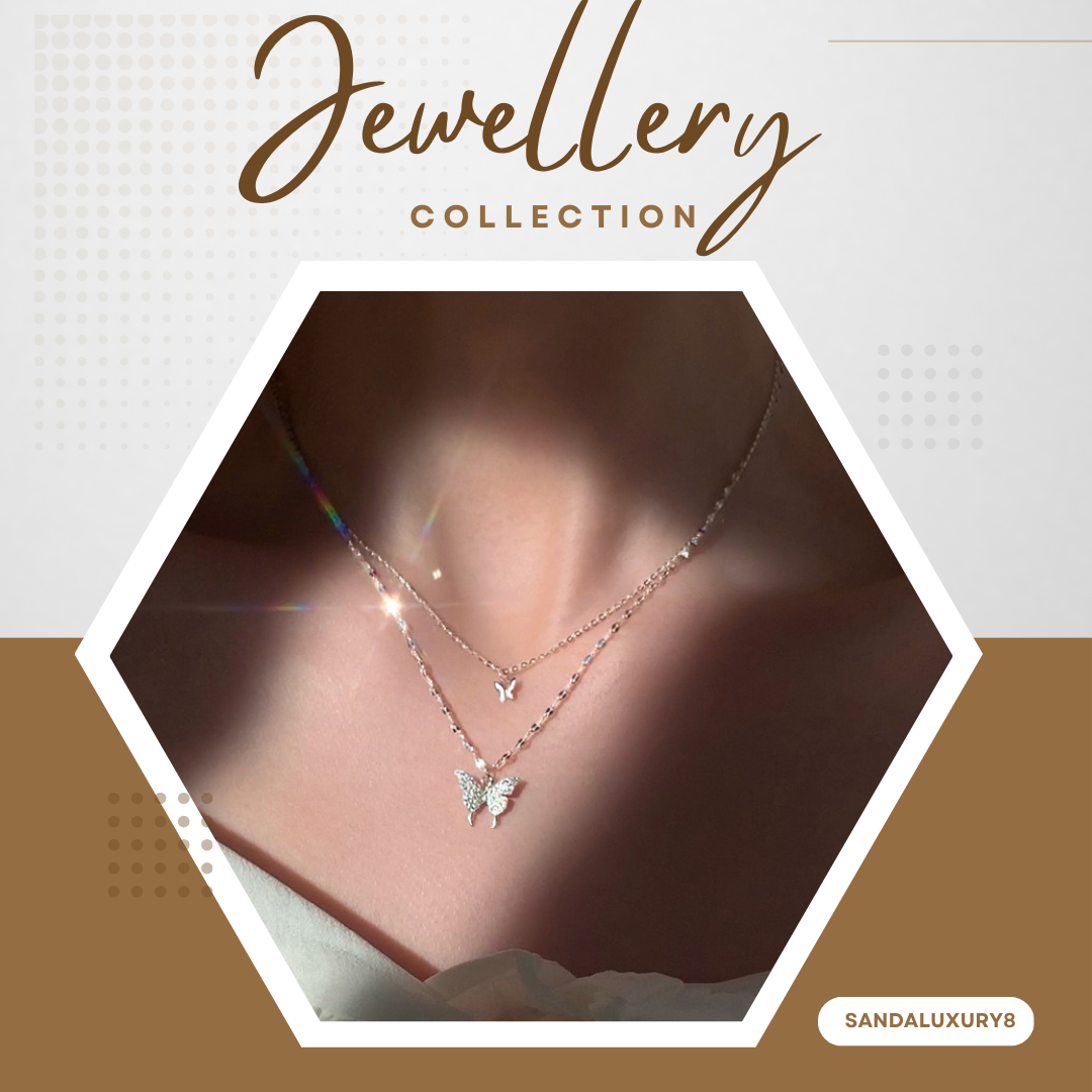 Elegant Butterfly Necklace for Women - Silver Chain with Butterfly Pendant - Perfect Gift for Her - SANDALUXURY8