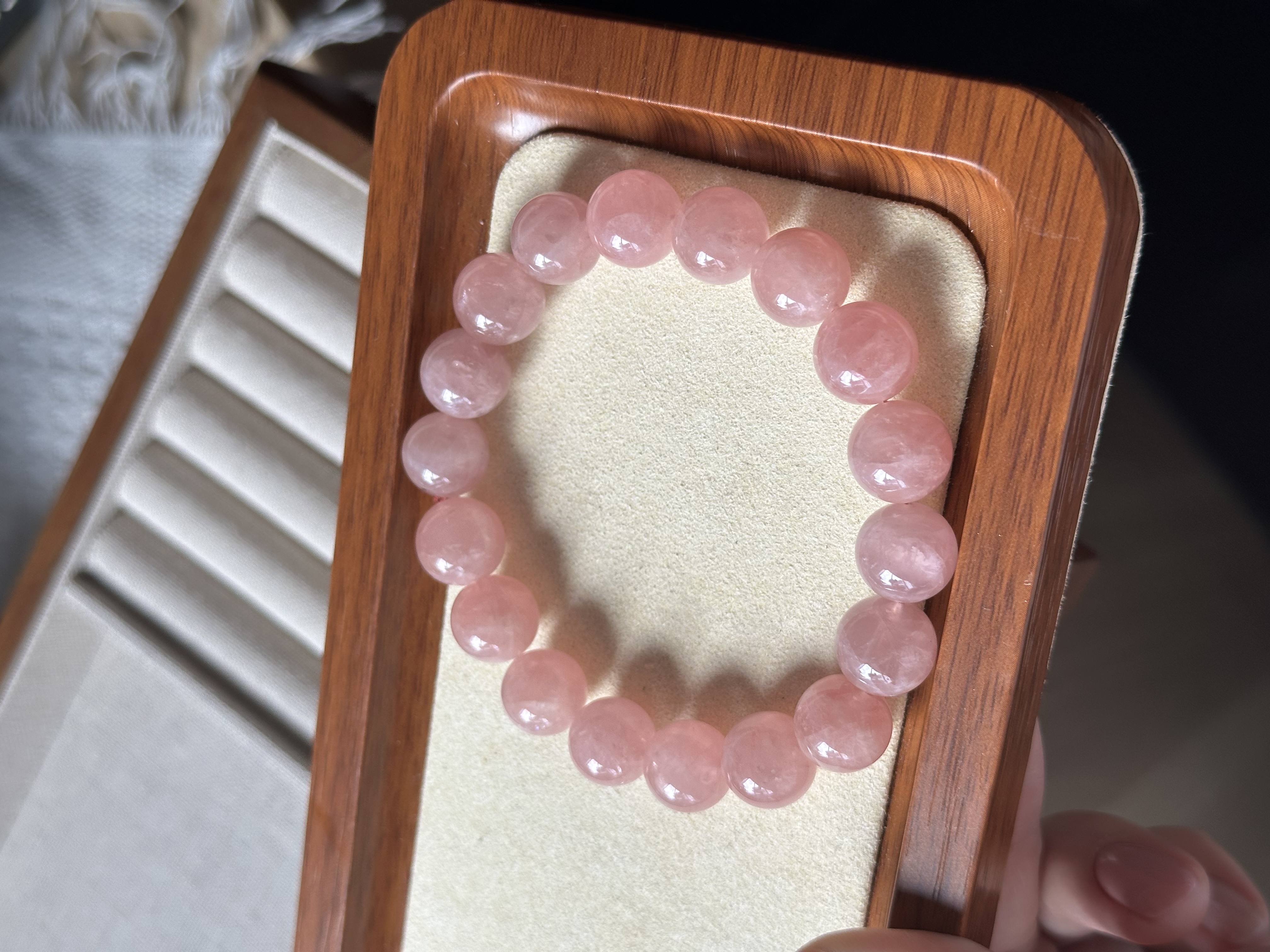 粉润粉水晶 ｜ Rose Quartz 12.2mm