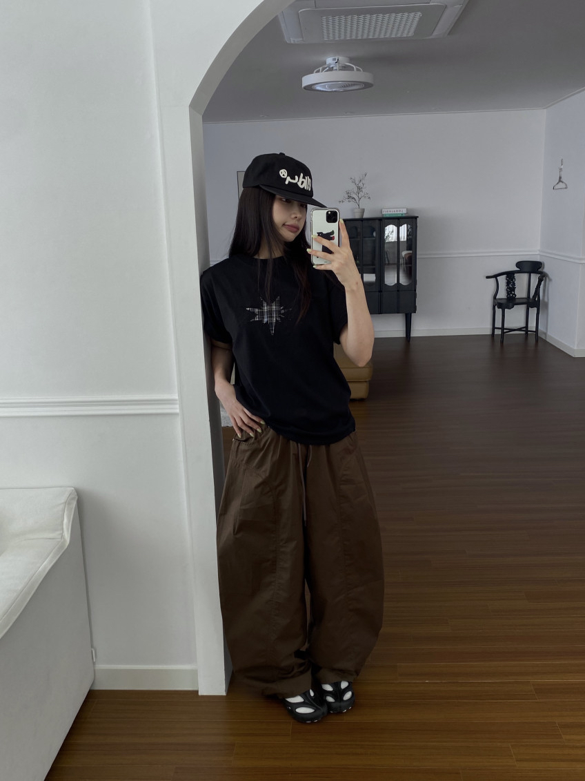 Plaid Star Patchwork Oversized Tee