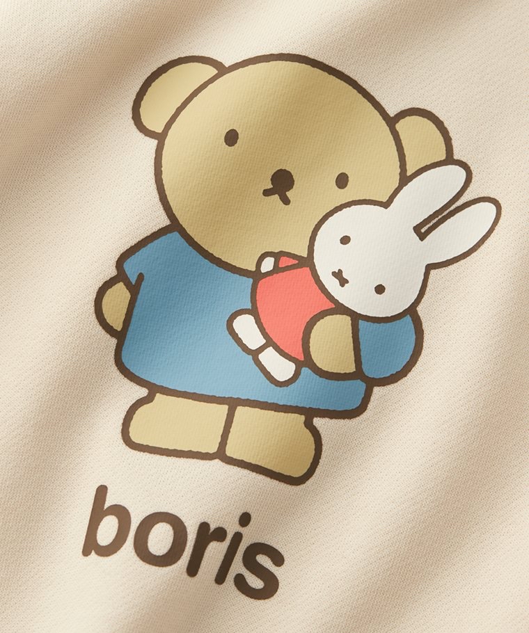 💚代購 台灣直送💚正版授權Miffy&Boris 兩色人物滿印毛圈長袖家居服上下套裝