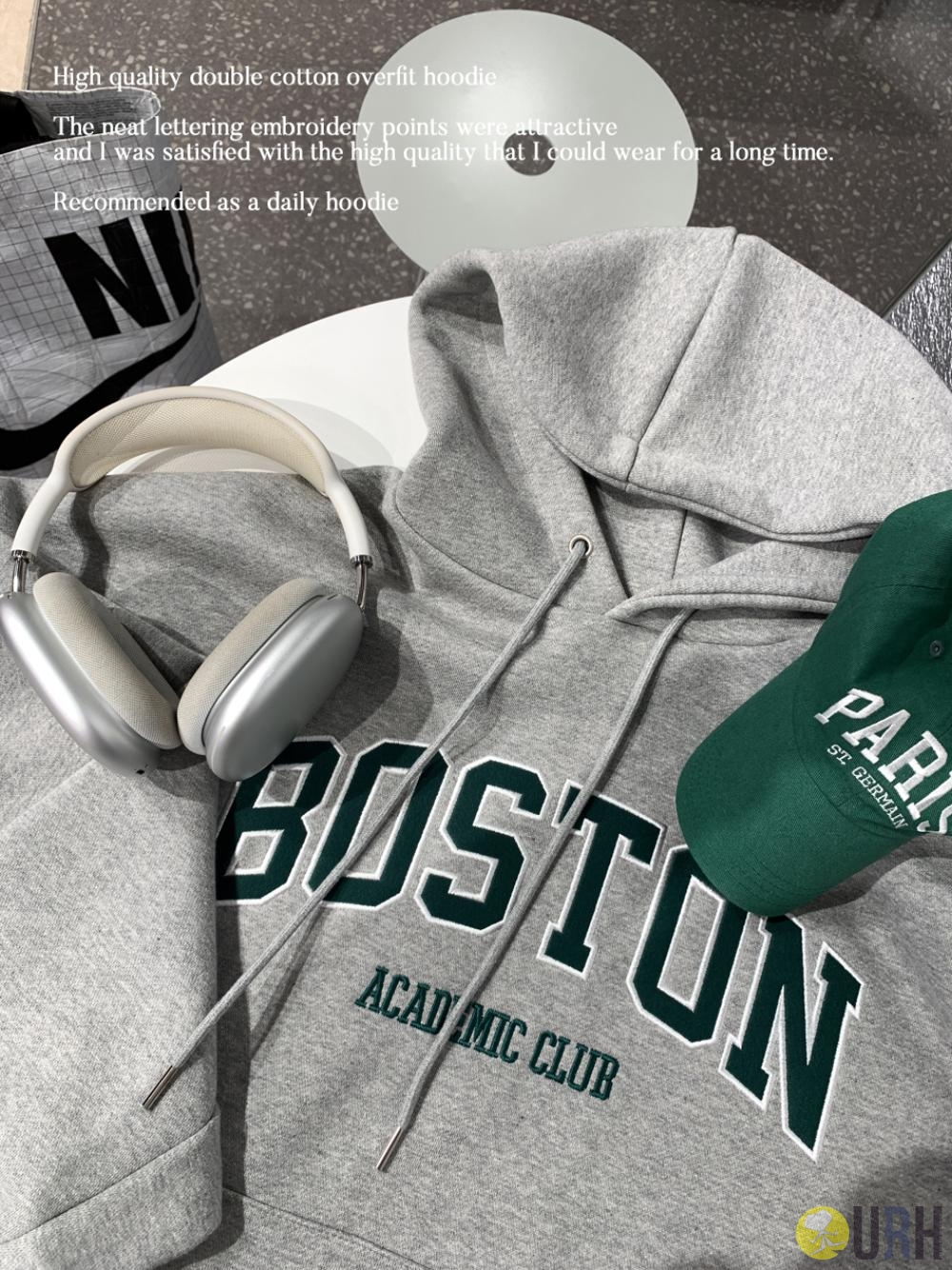 【100%保證韓國直送】Boston Academic 刺繡 Oversize 連帽衛衣 [5 color] RL113737