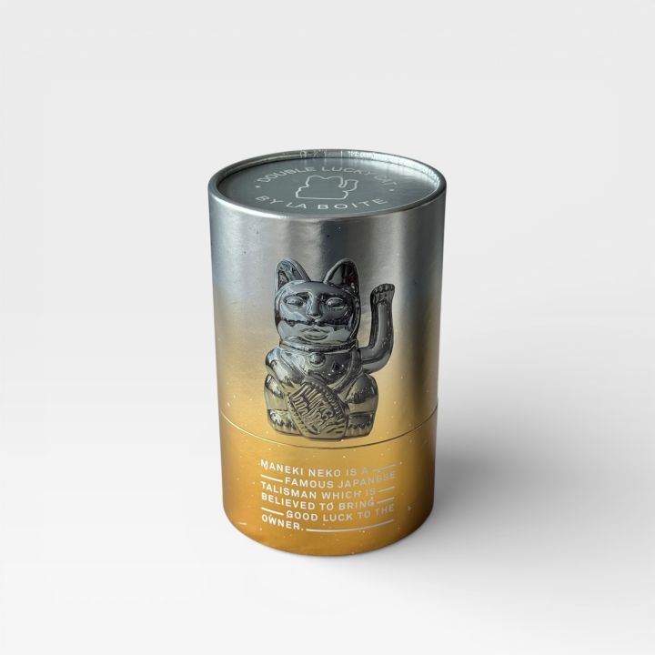 📦訂購 台灣代購 la boite Double Lucky! Cats Lucky Cat 金屬光譜系列 雙色漸變幸運繽紛自動招手招財貓
