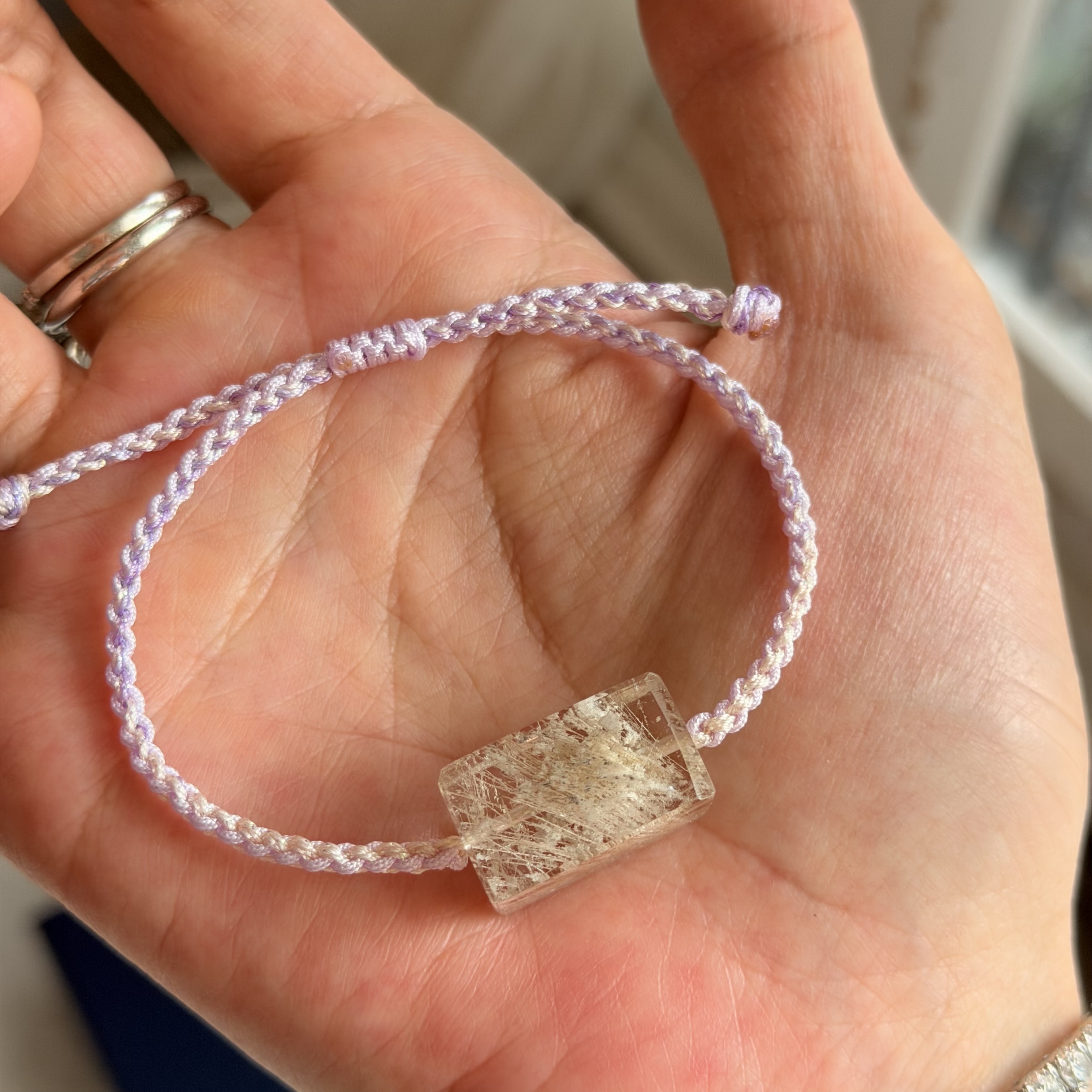 白幽靈方糖襯可調節手繩