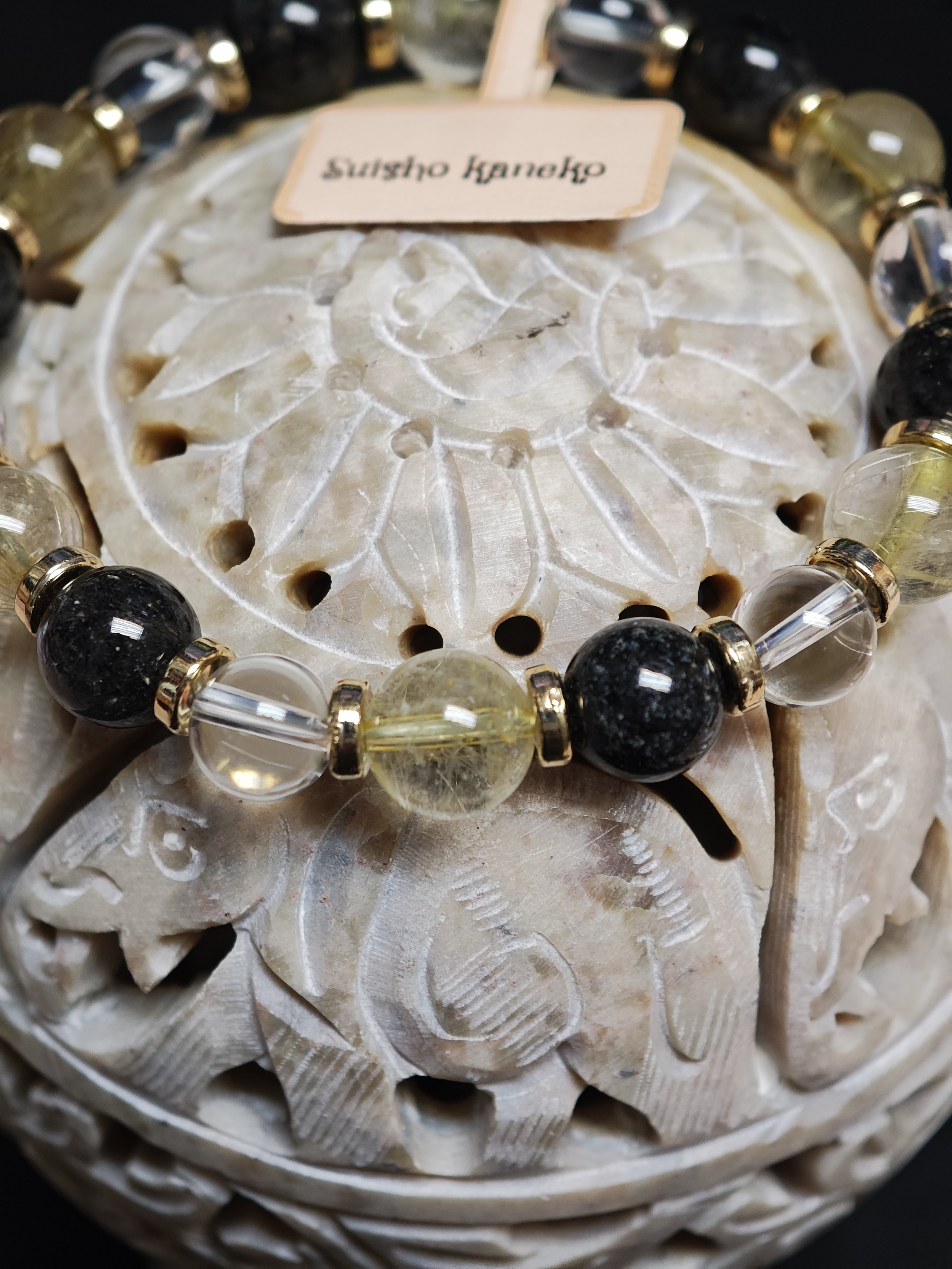 ✨新品DIY水晶手串✨✨金髮晶✨滿礦黑髮晶✨白水晶✨