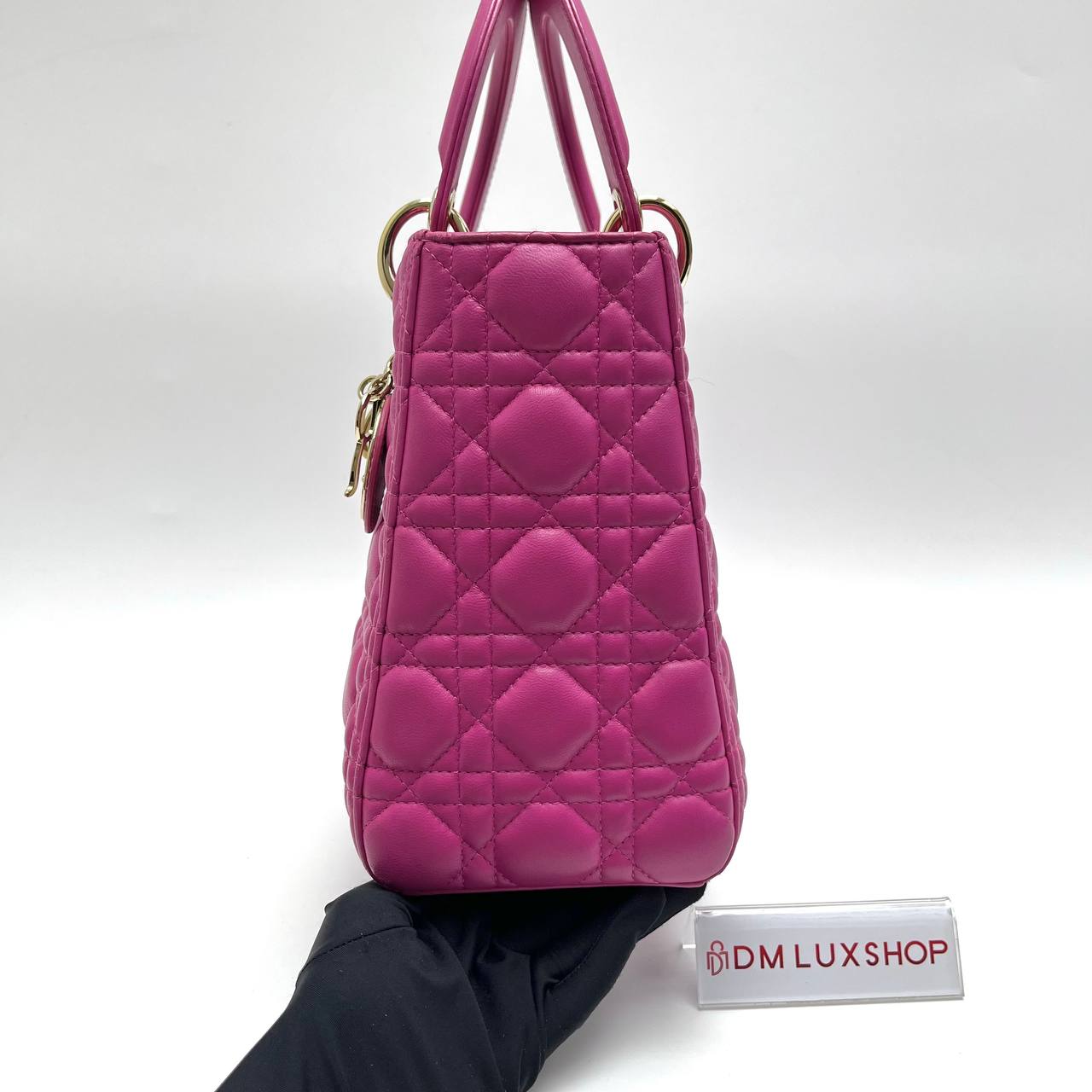 Dior Lady Dior Medium Pink GHW
