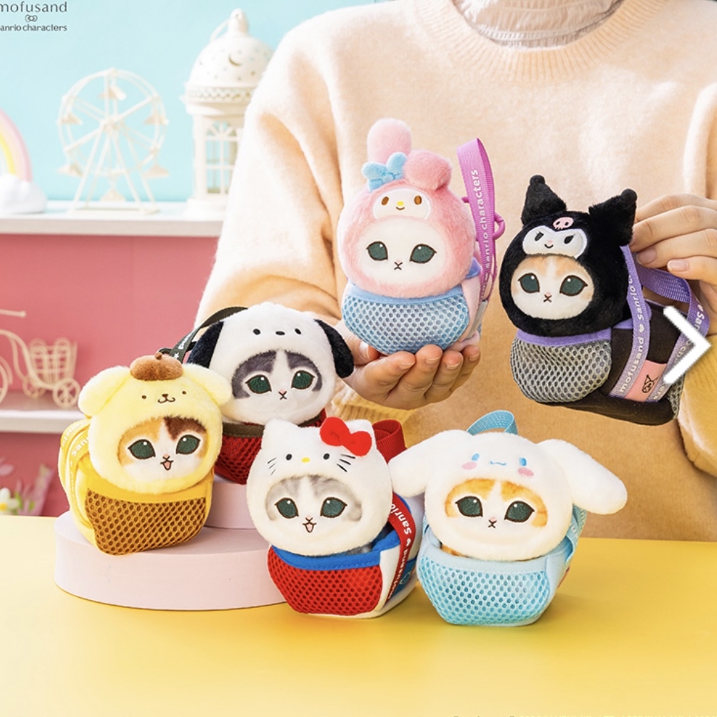 Mofusand 鯊魚貓 公仔連袋｜預訂