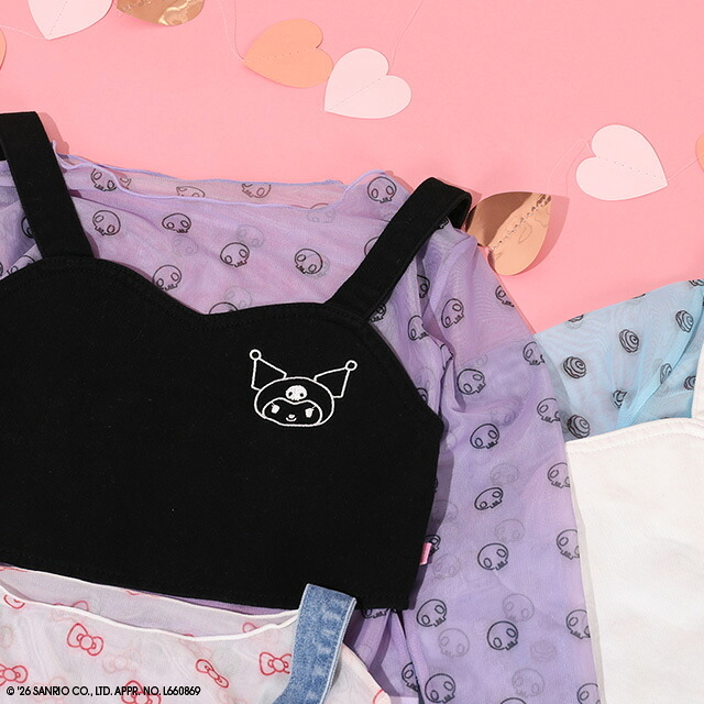 🇯🇵預訂 日本直送🇯🇵Babydoll x Sanrio系列四色滿印透視上衣吊帶胸衣套裝