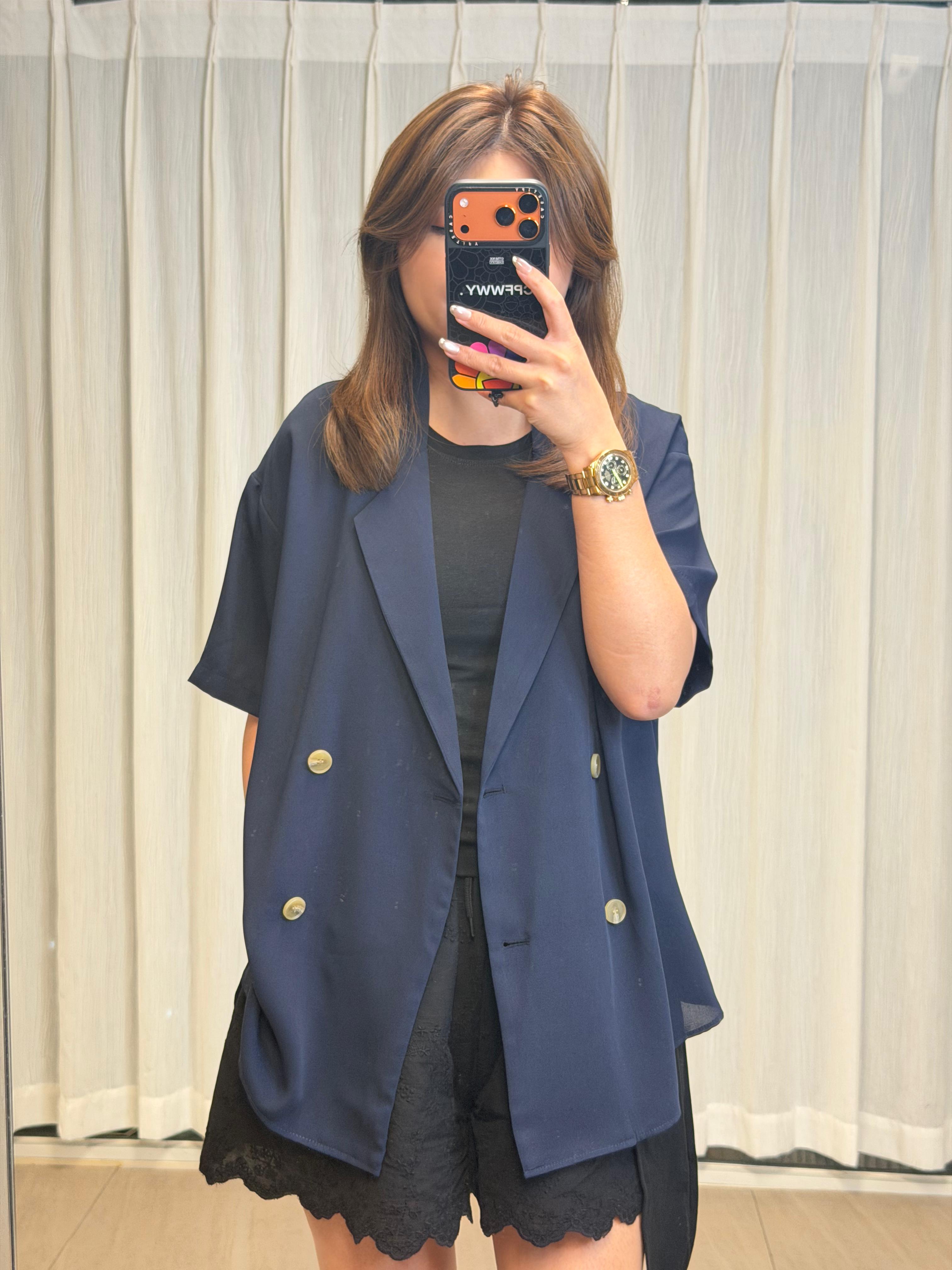 221117 雪紡短身外套